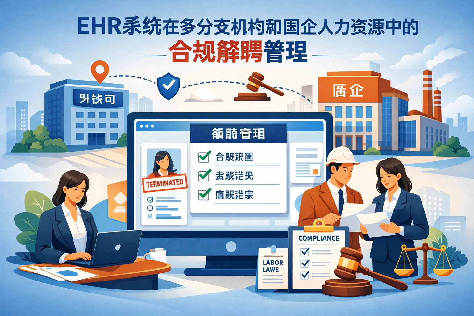 EHR系统在多分支机构和国企人力资源中的合规解聘管理