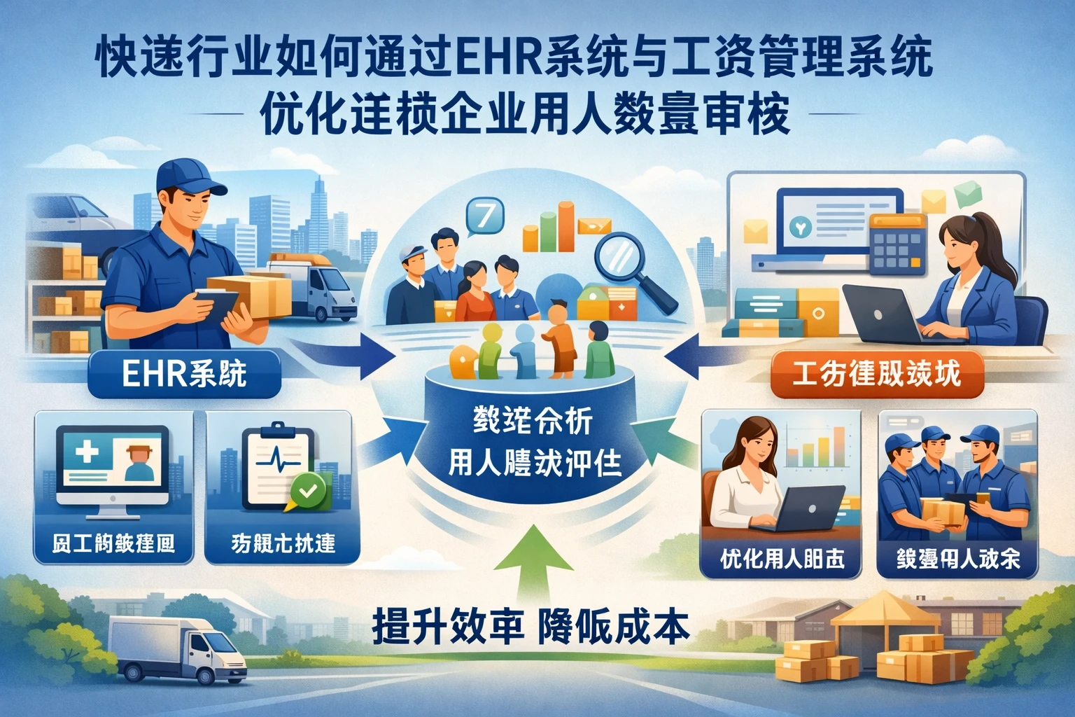 快递行业如何通过EHR系统与工资管理系统优化连锁企业用人数量审核