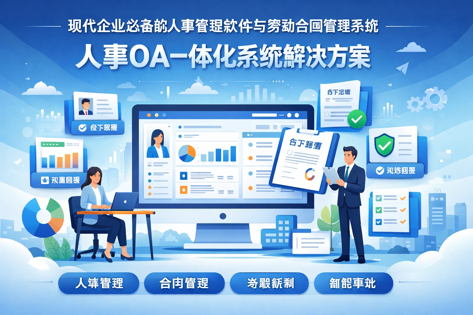 现代企业必备的人事管理软件与劳动合同管理系统：人事OA一体化系统解决方案