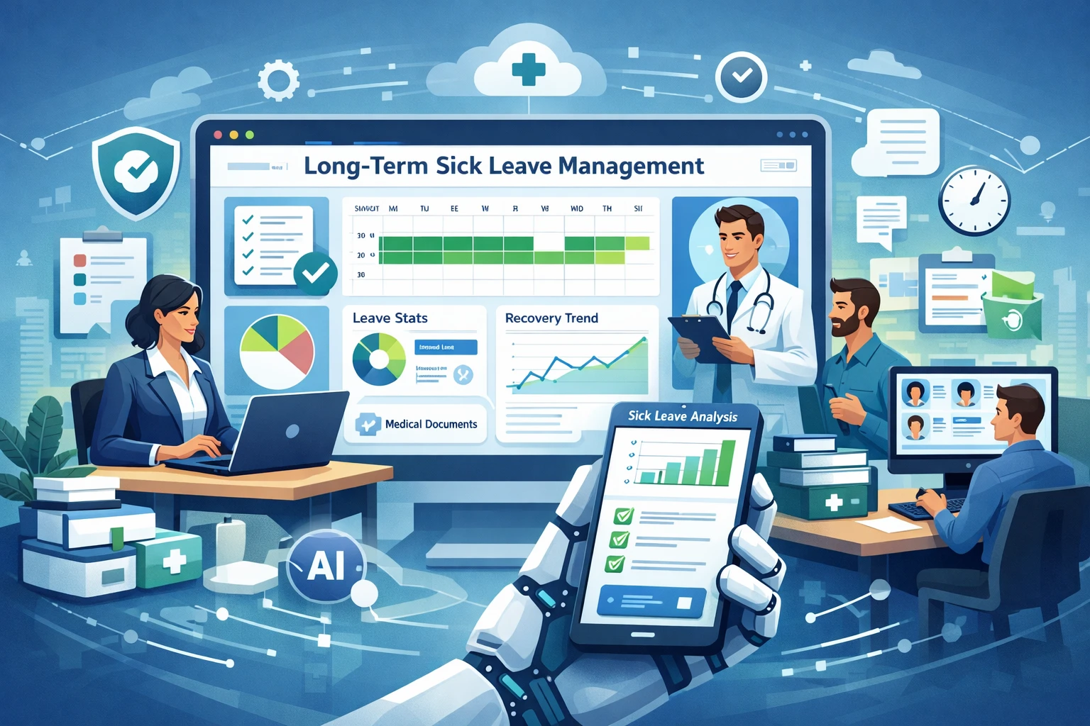 人力资源软件与考勤管理系统：优化长期病假管理的智能解决方案