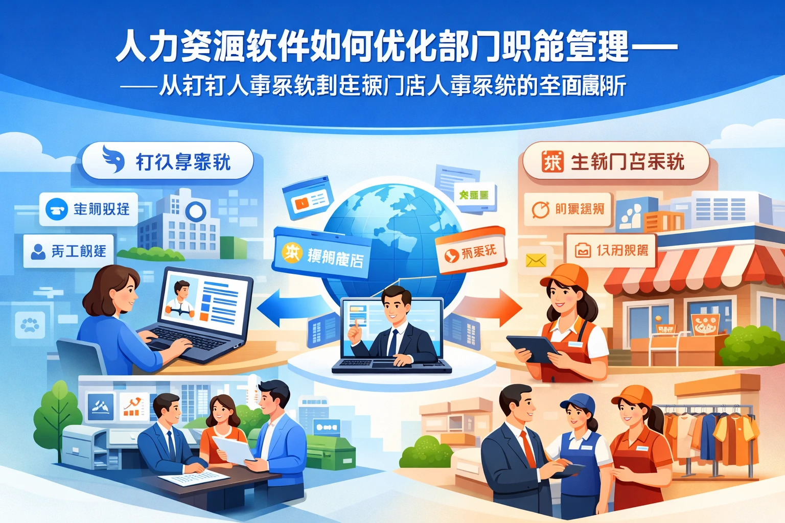 人力资源软件如何优化部门职能管理——从钉钉人事系统到连锁门店人事系统的全面解析