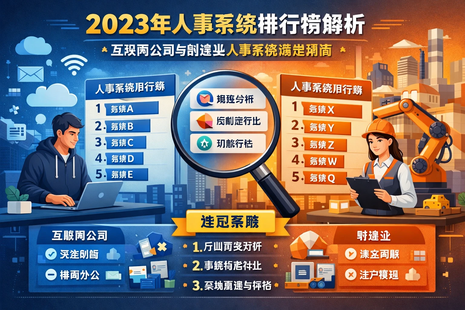 2023年人事系统排行榜解析:互联网公司与制造业人事系统选型指南
