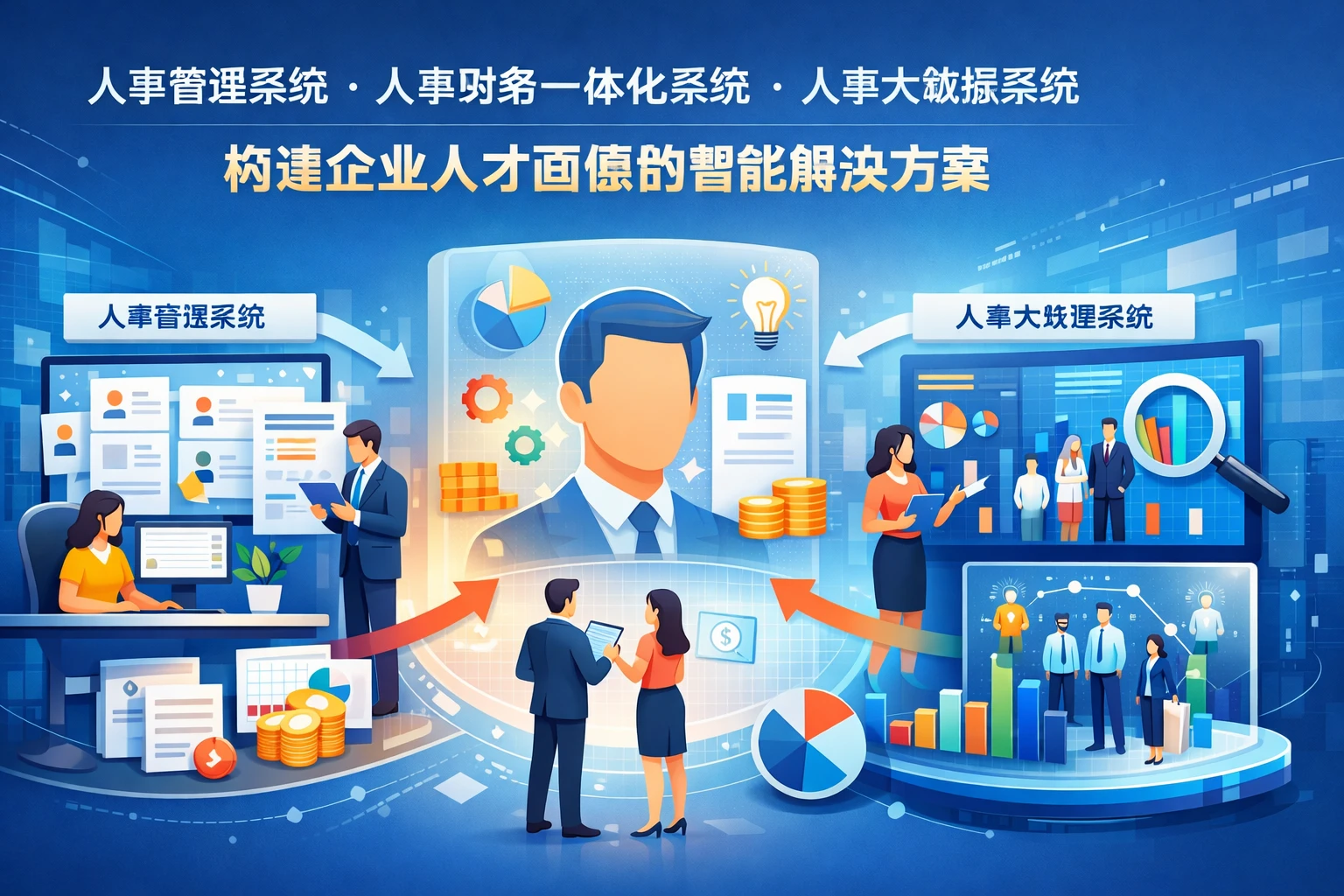 人事管理系统、人事财务一体化系统与人事大数据系统：构建企业人才画像的智能解决方案