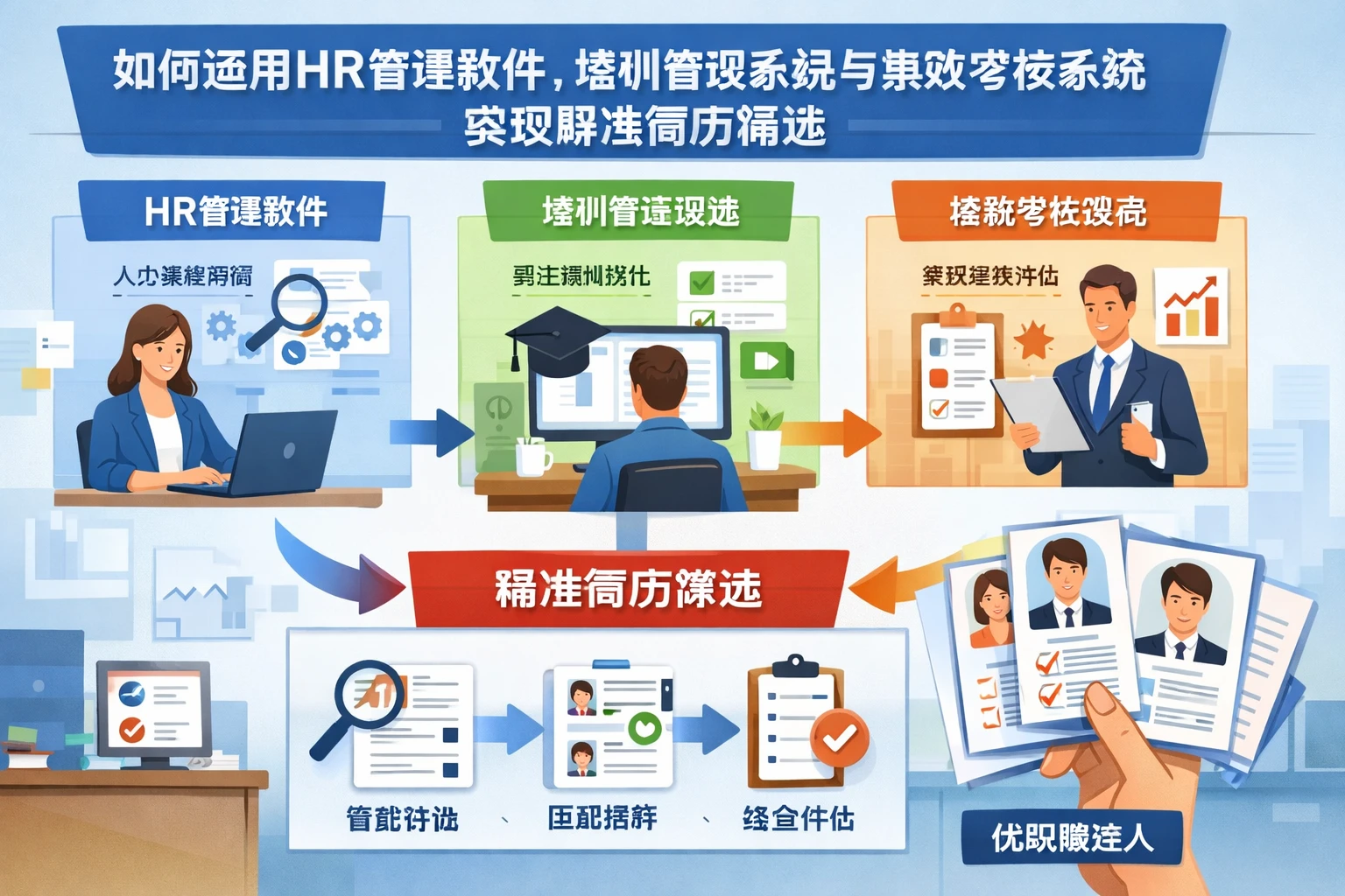 如何运用HR管理软件、培训管理系统与绩效考核系统实现精准简历筛选