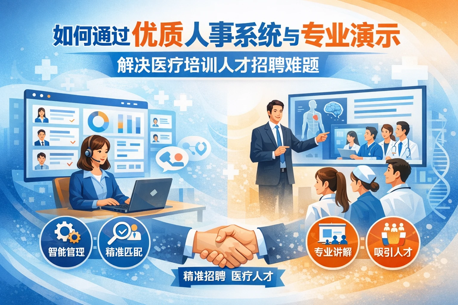 如何通过优质人事系统与专业演示解决医疗培训人才招聘难题