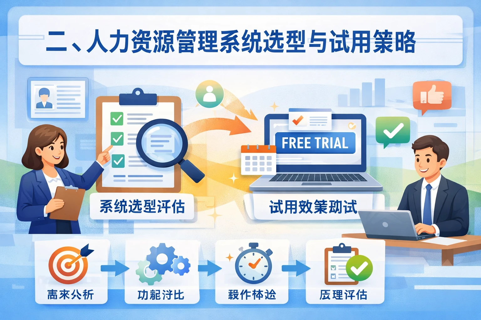 二、人力资源管理系统选型与试用策略