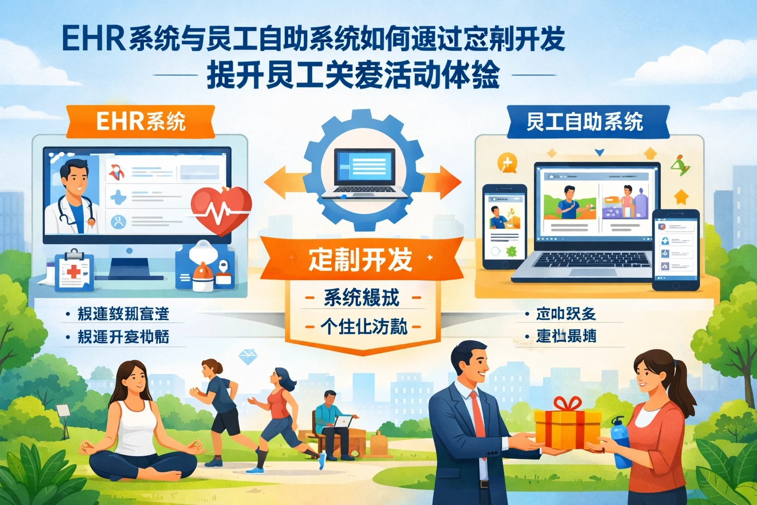 EHR系统与员工自助系统如何通过定制开发提升员工关爱活动体验