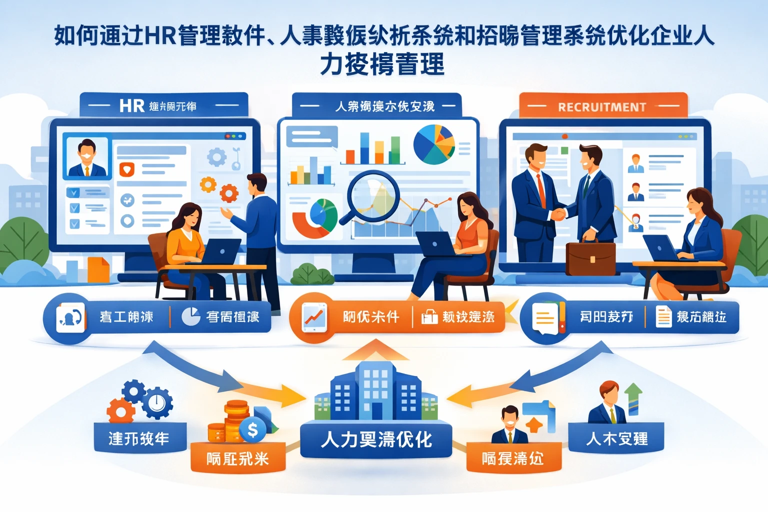 如何通过HR管理软件、人事数据分析系统和招聘管理系统优化企业人力资源管理