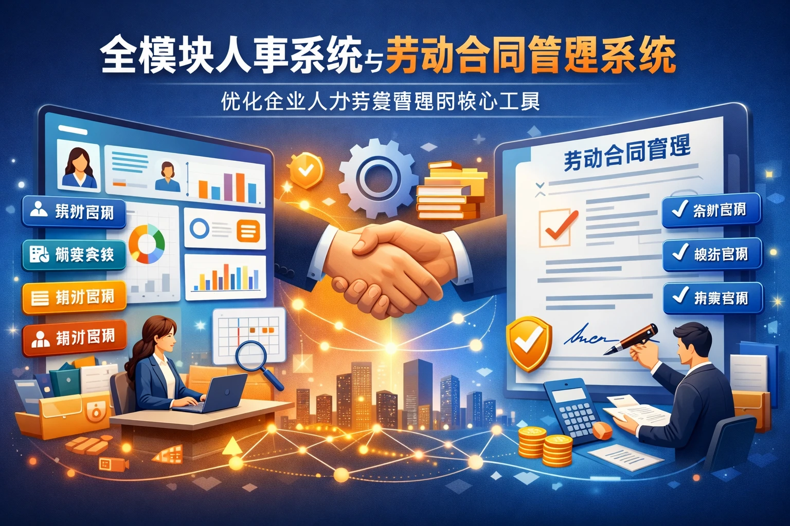 全模块人事系统与劳动合同管理系统：优化企业人力资源管理的核心工具