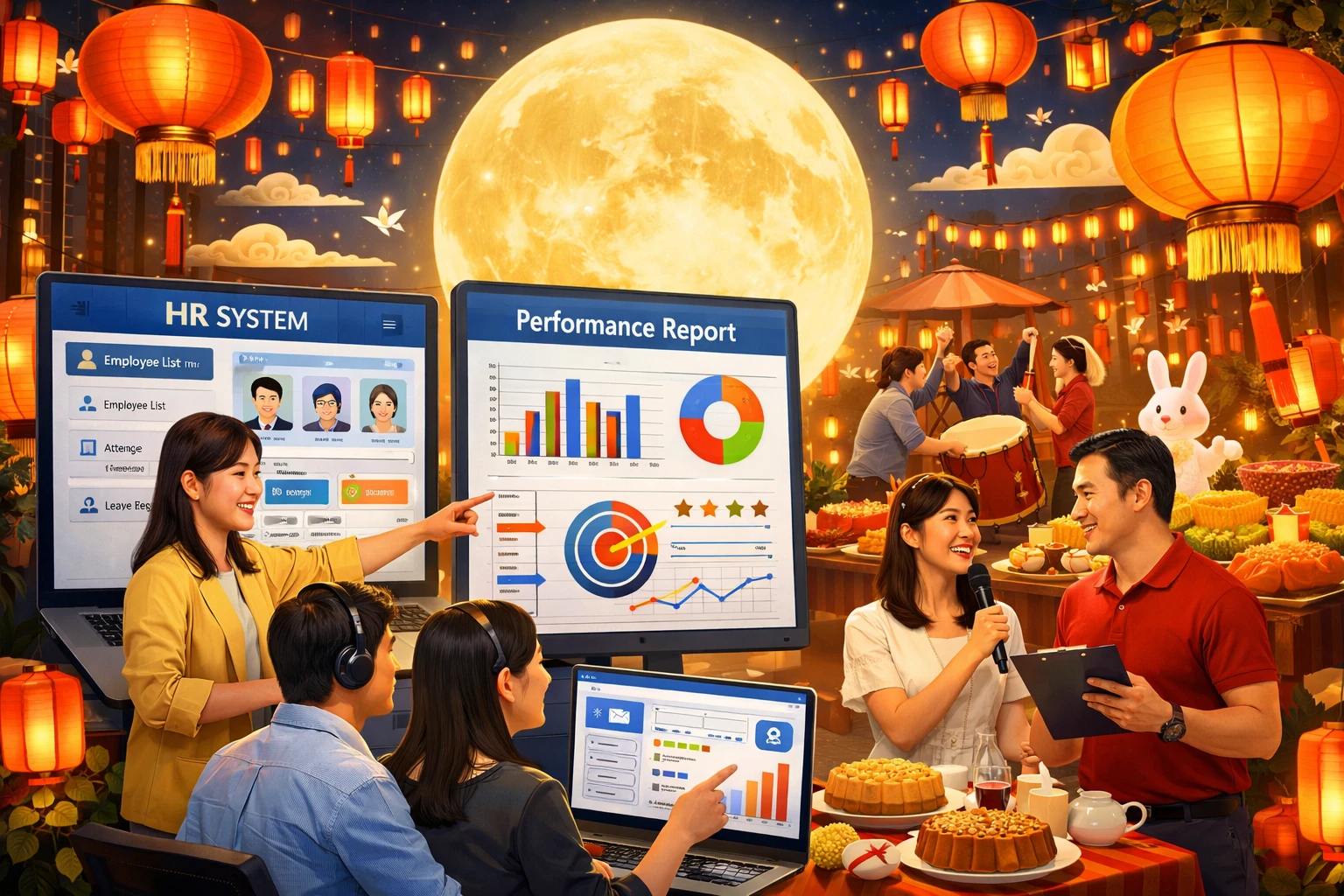 借助人力资源系统与绩效考核系统打造难忘中秋企业活动