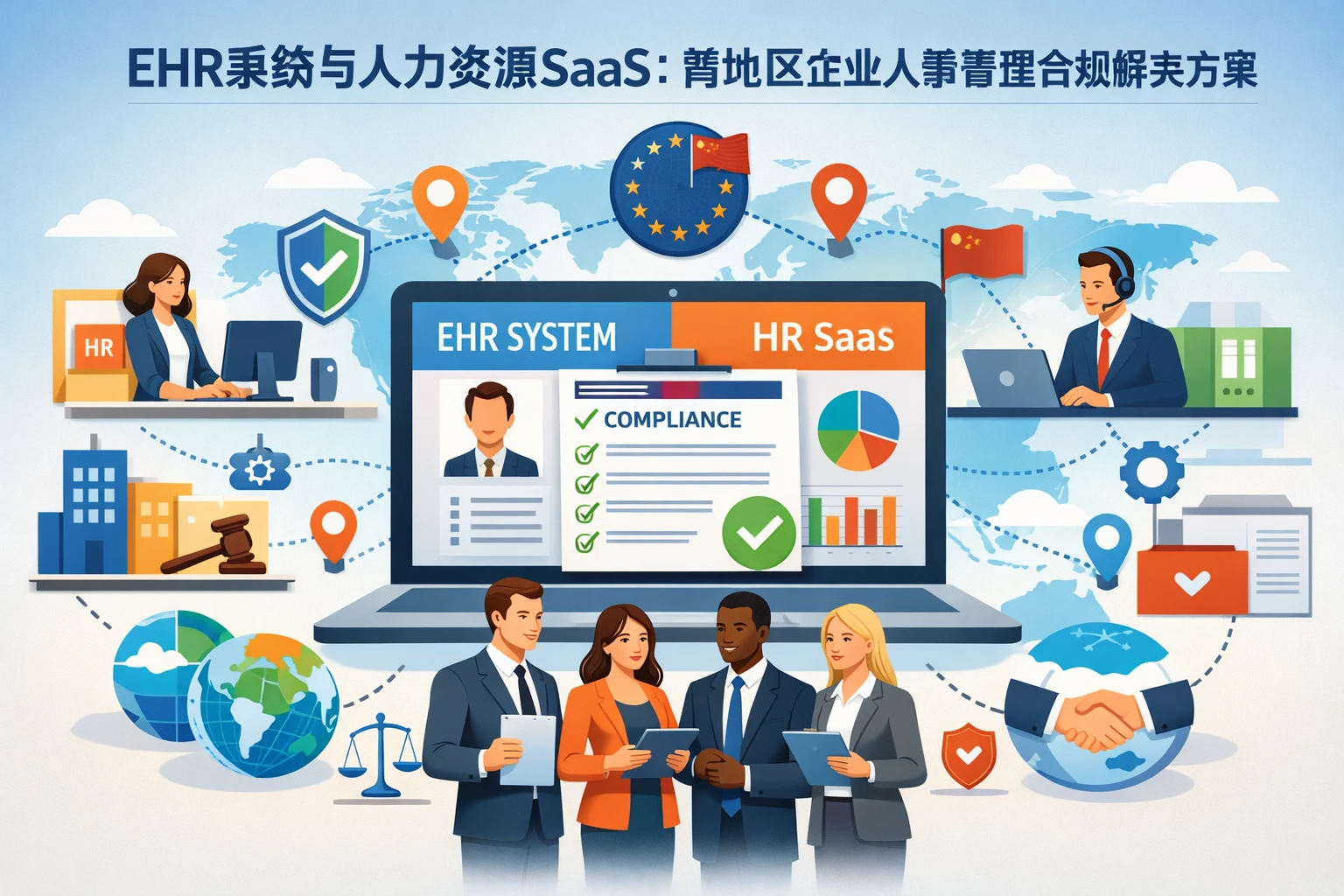 EHR系统与人力资源SaaS:跨地区企业人事管理合规解决方案