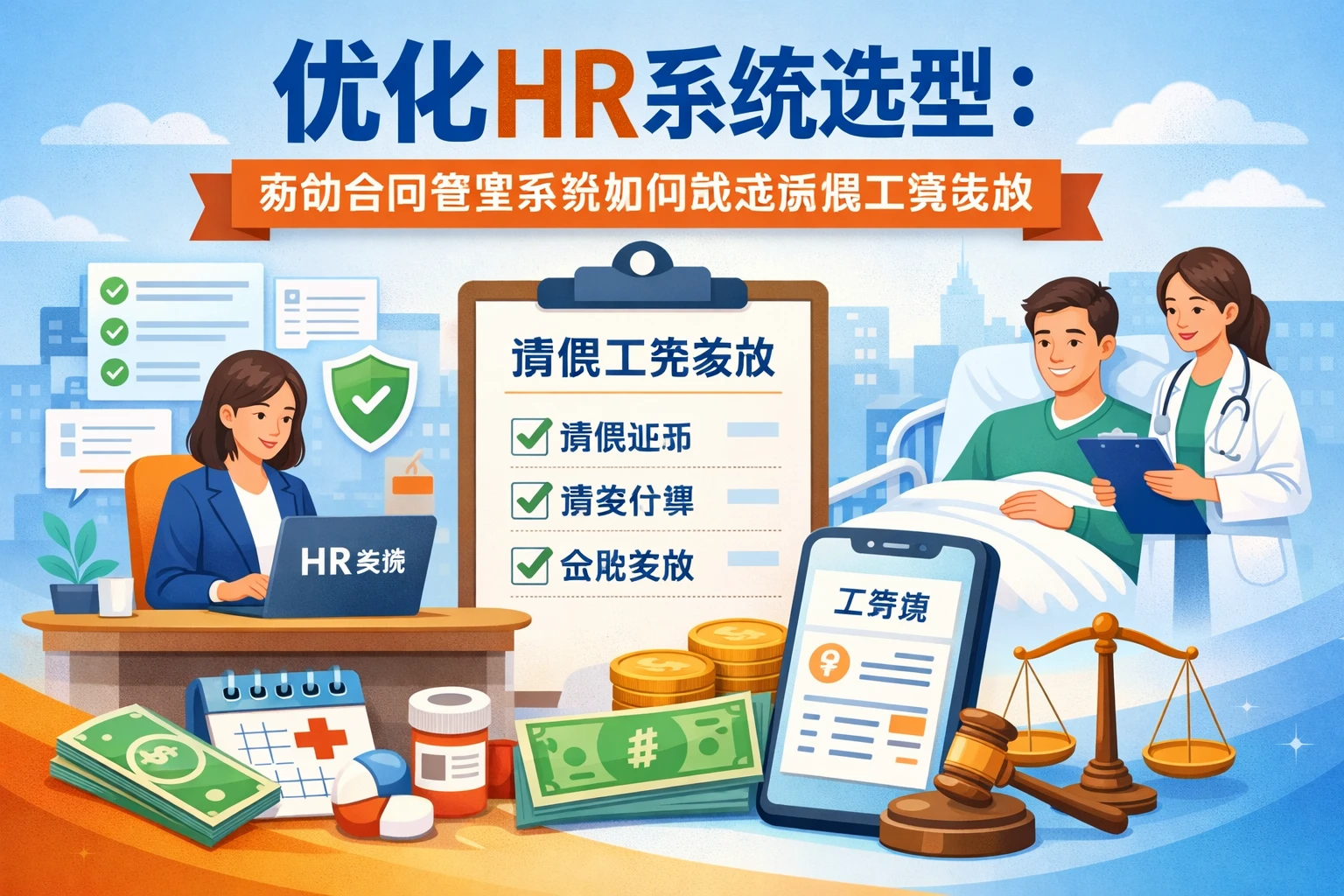 优化HR系统选型：劳动合同管理系统如何规范病假工资发放
