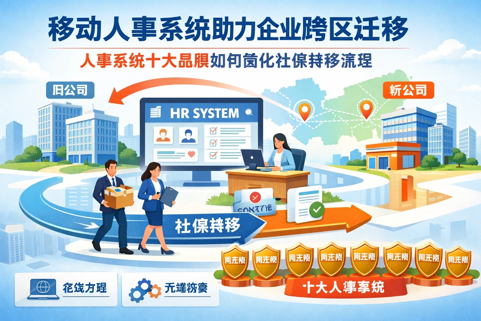 移动人事系统助力企业跨区迁移：人事系统十大品牌如何简化社保转移流程
