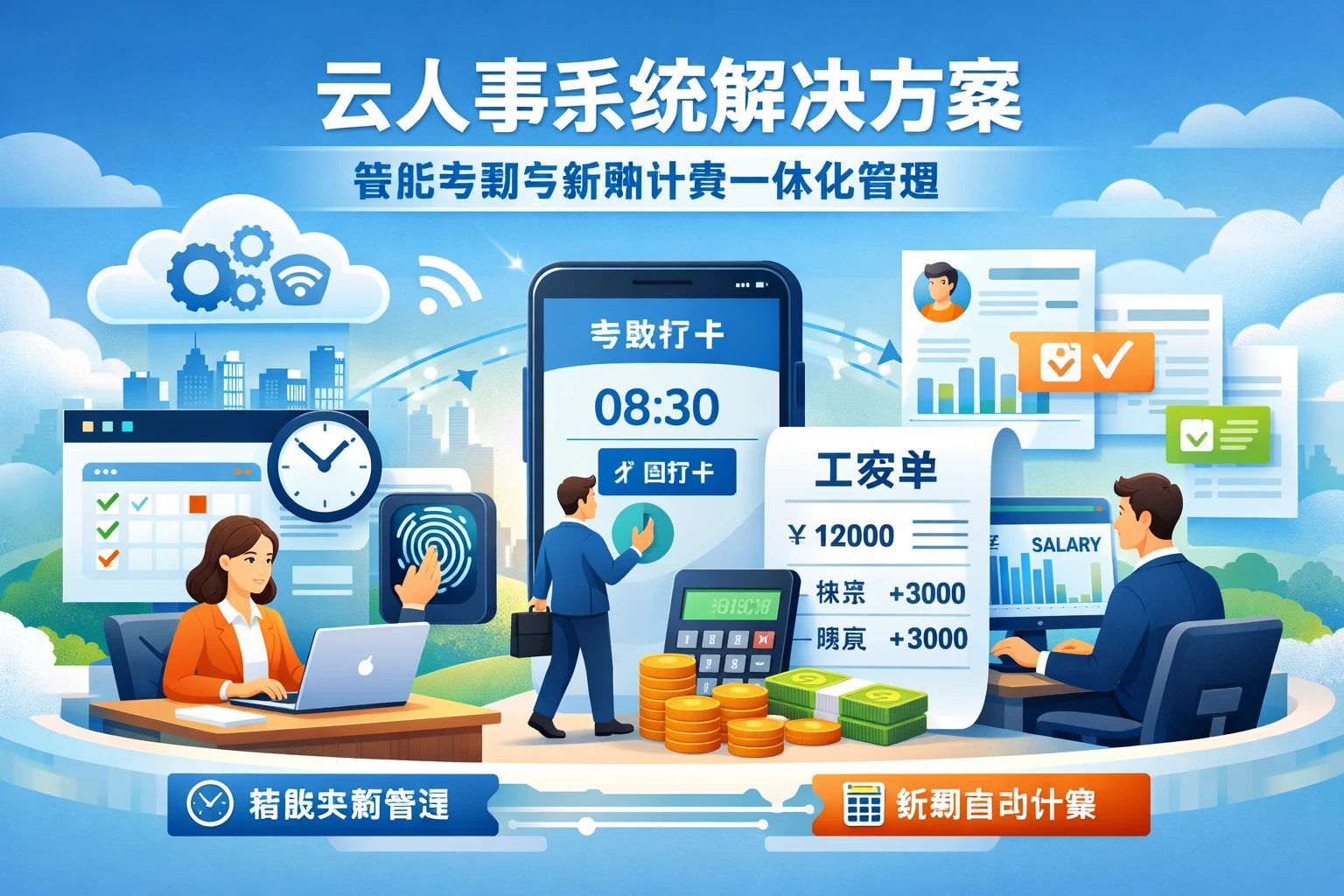 云人事系统解决方案：智能考勤与薪酬计算一体化管理