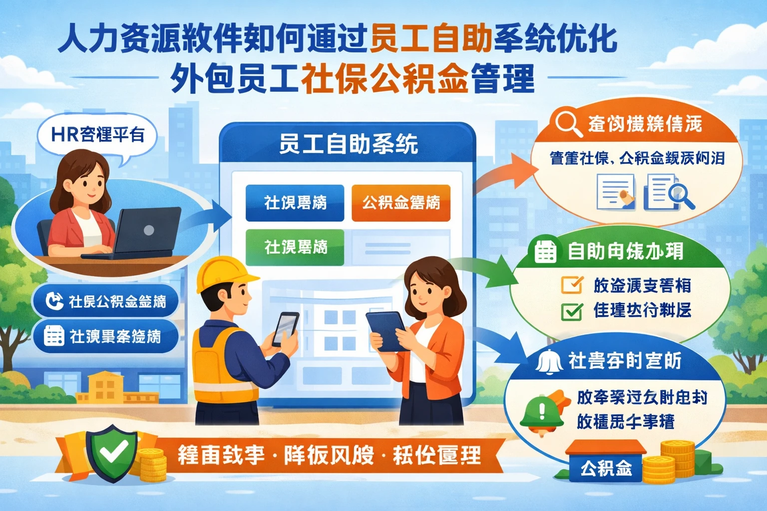 人力资源软件如何通过员工自助系统优化外包员工社保公积金管理