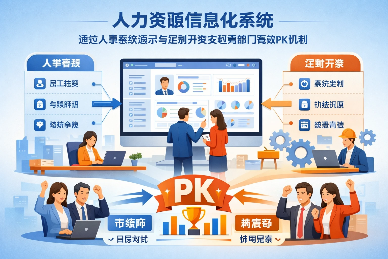 人力资源信息化系统：通过人事系统演示与定制开发实现跨部门高效PK机制