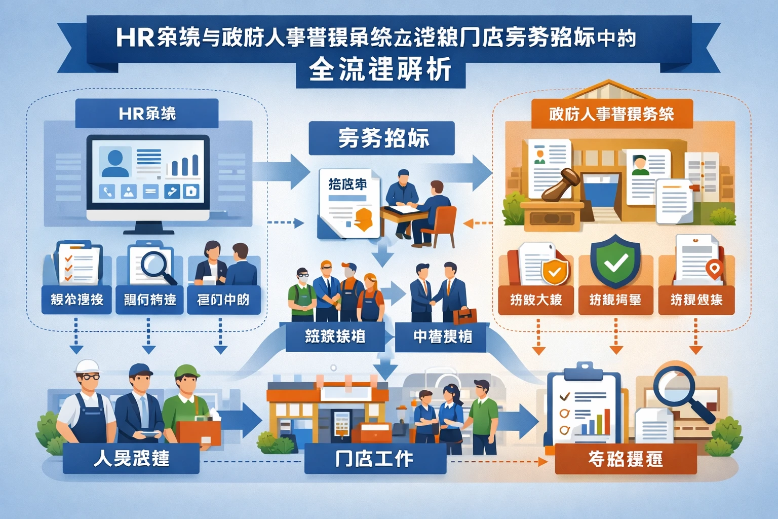HR系统与政府人事管理系统在连锁门店劳务招标中的全流程解析