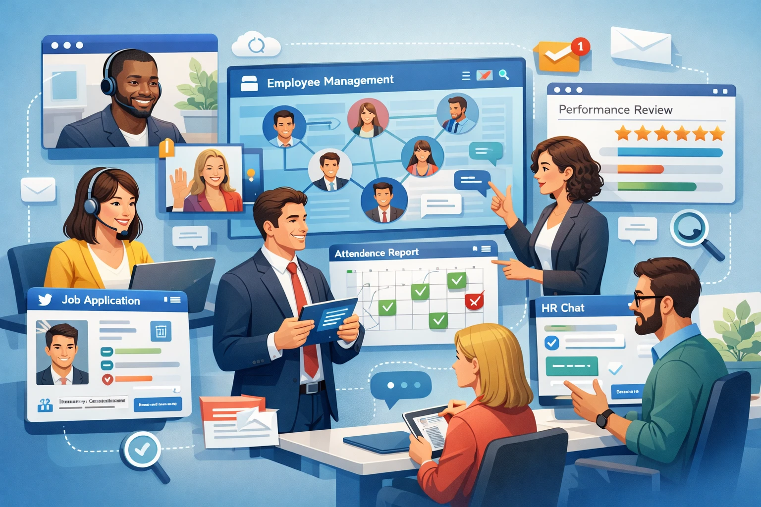 在线人事系统的实时互动