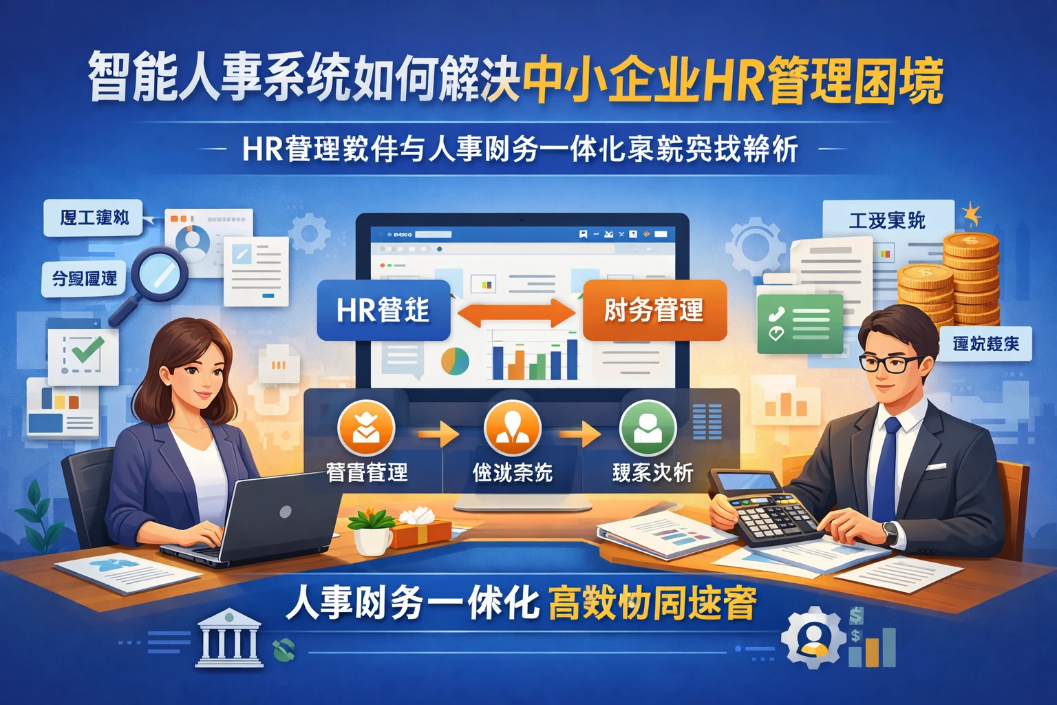 智能人事系统如何解决中小企业HR管理困境 - HR管理软件与人事财务一体化系统实战解析