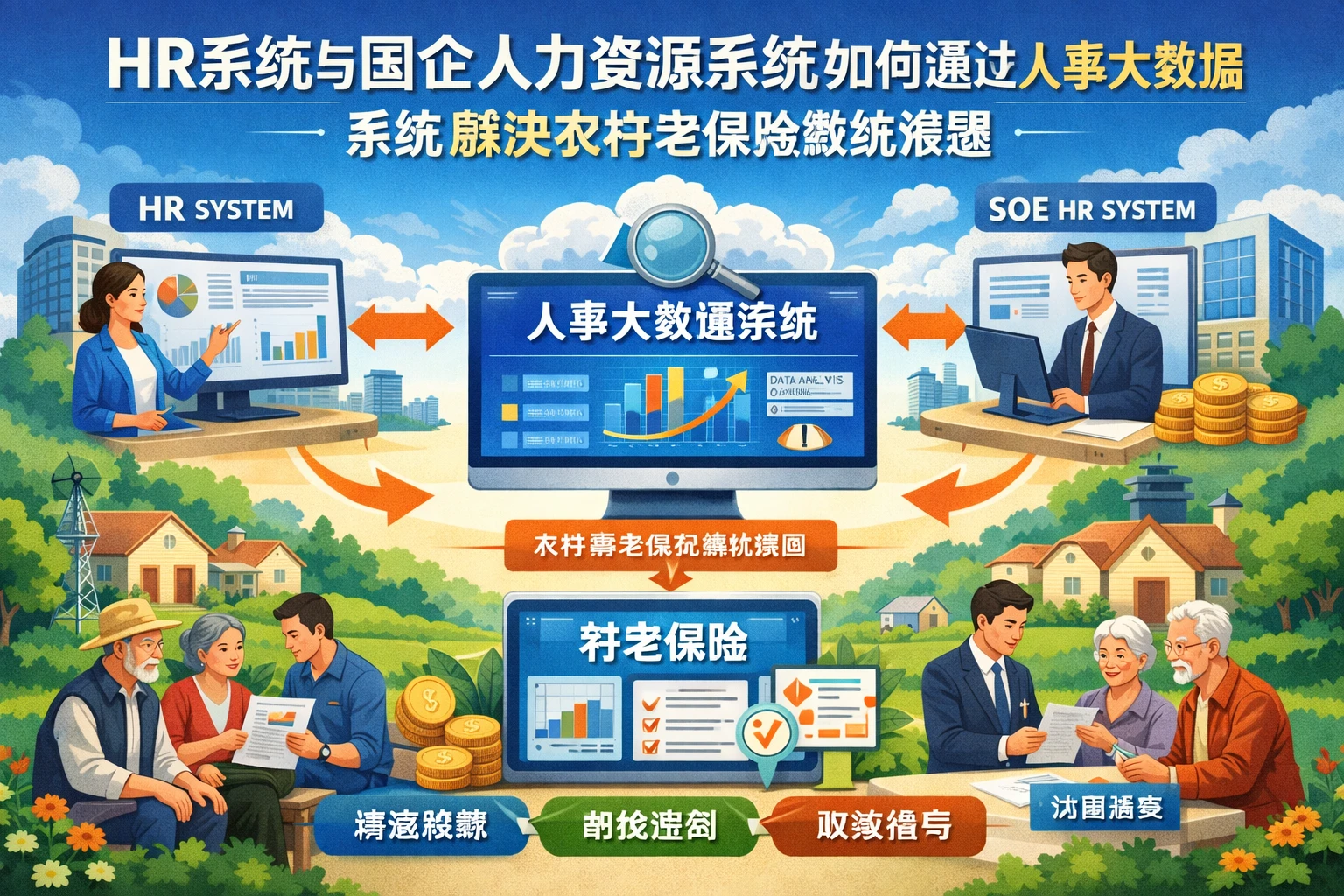 HR系统与国企人力资源系统如何通过人事大数据系统解决农村养老保险缴纳难题