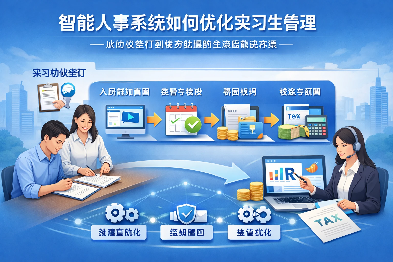智能人事系统如何优化实习生管理——从协议签订到税务处理的全流程解决方案