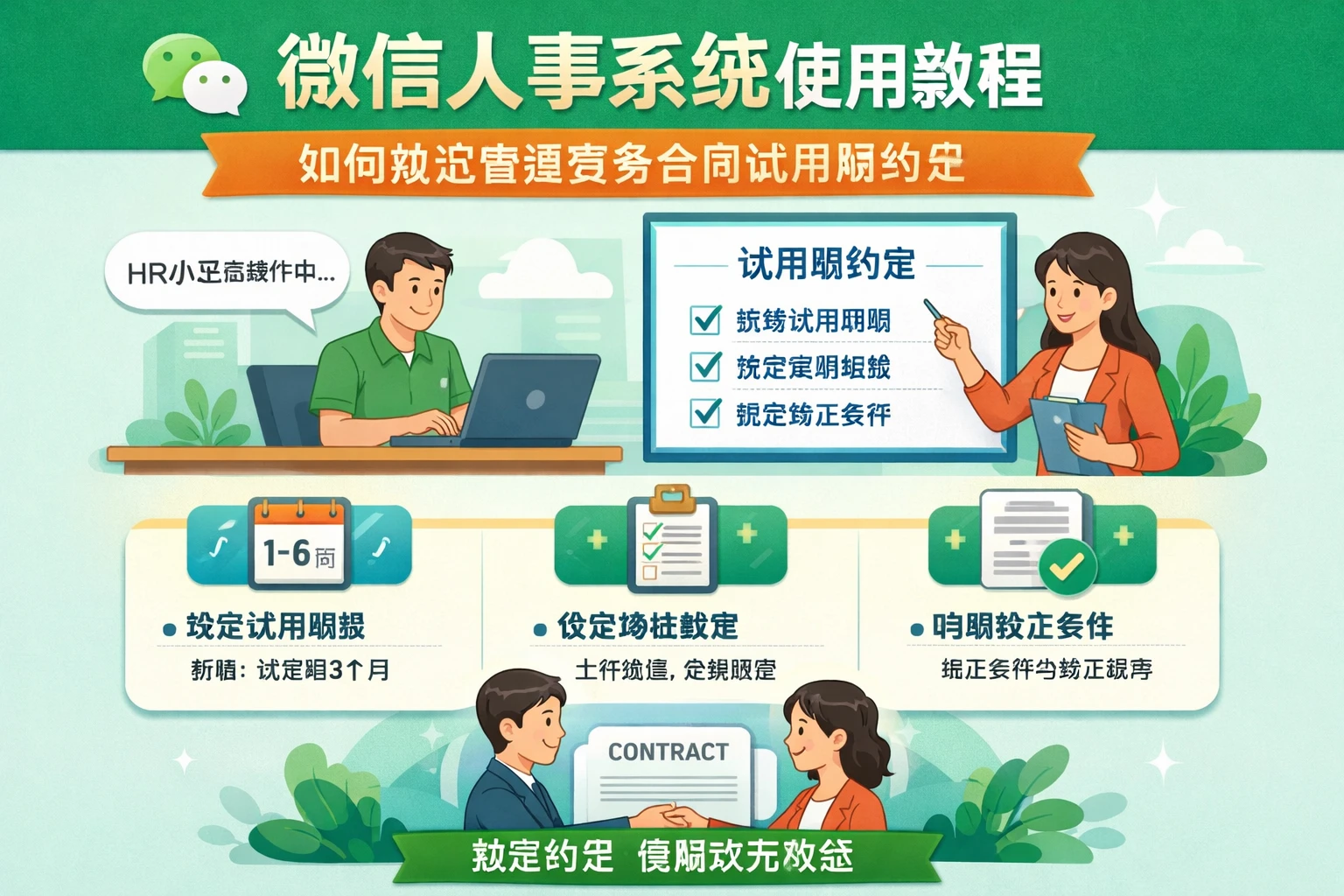 微信人事系统使用教程：如何规范管理劳务合同试用期约定