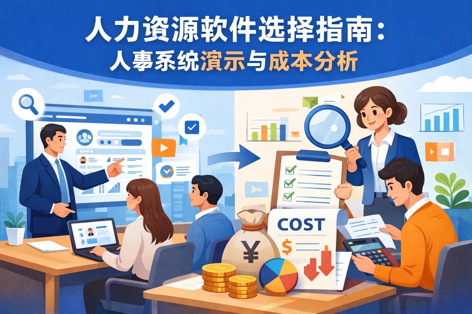 人力资源软件选择指南：人事系统演示与成本分析