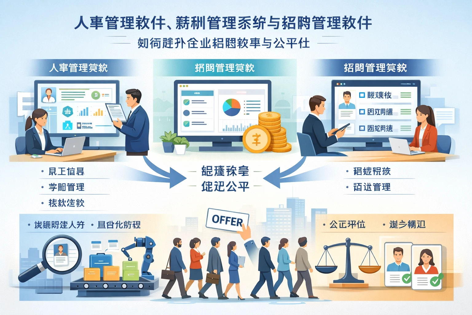 人事管理软件、薪酬管理系统与招聘管理软件如何提升企业招聘效率与公平性