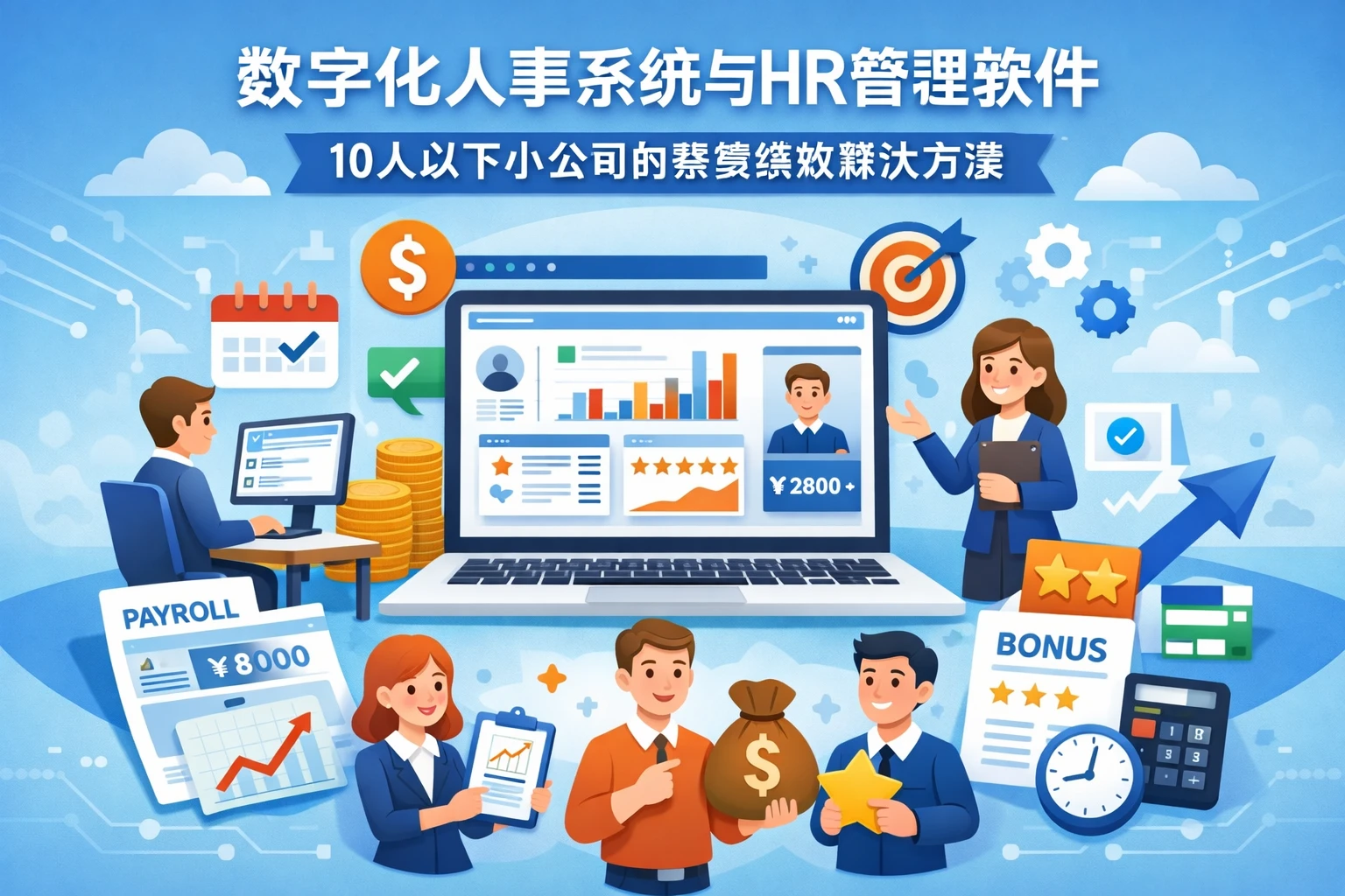 数字化人事系统与HR管理软件:10人以下小公司的薪资绩效解决方案