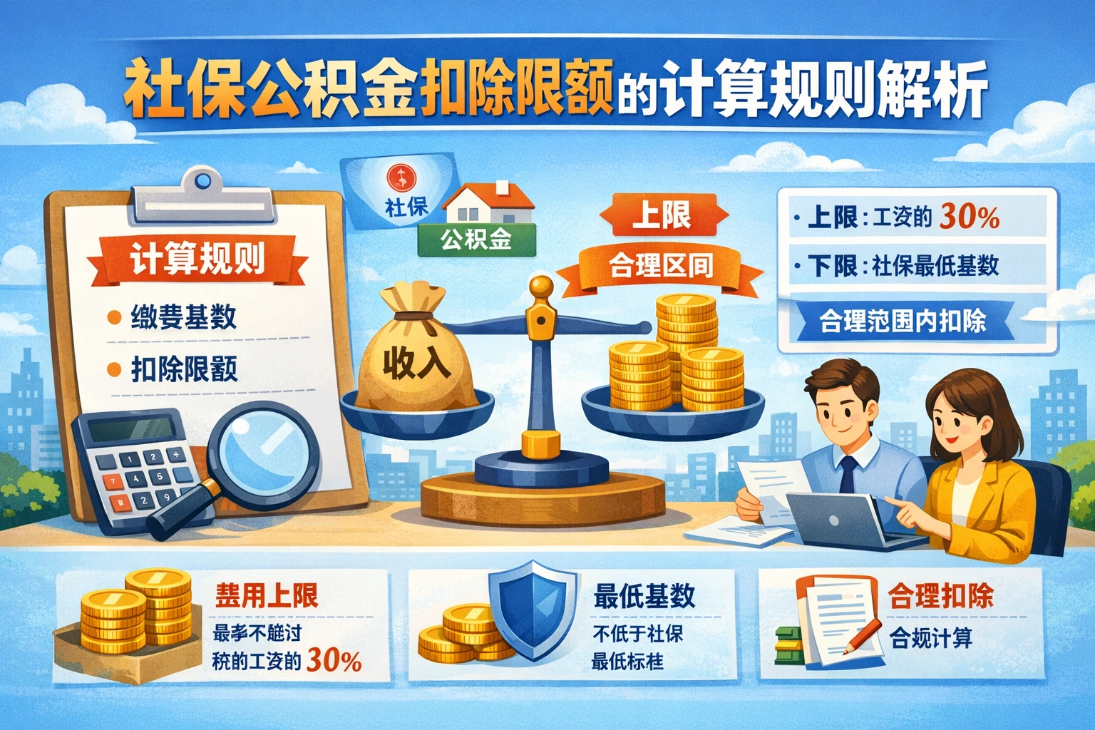 社保公积金扣除限额的计算规则解析