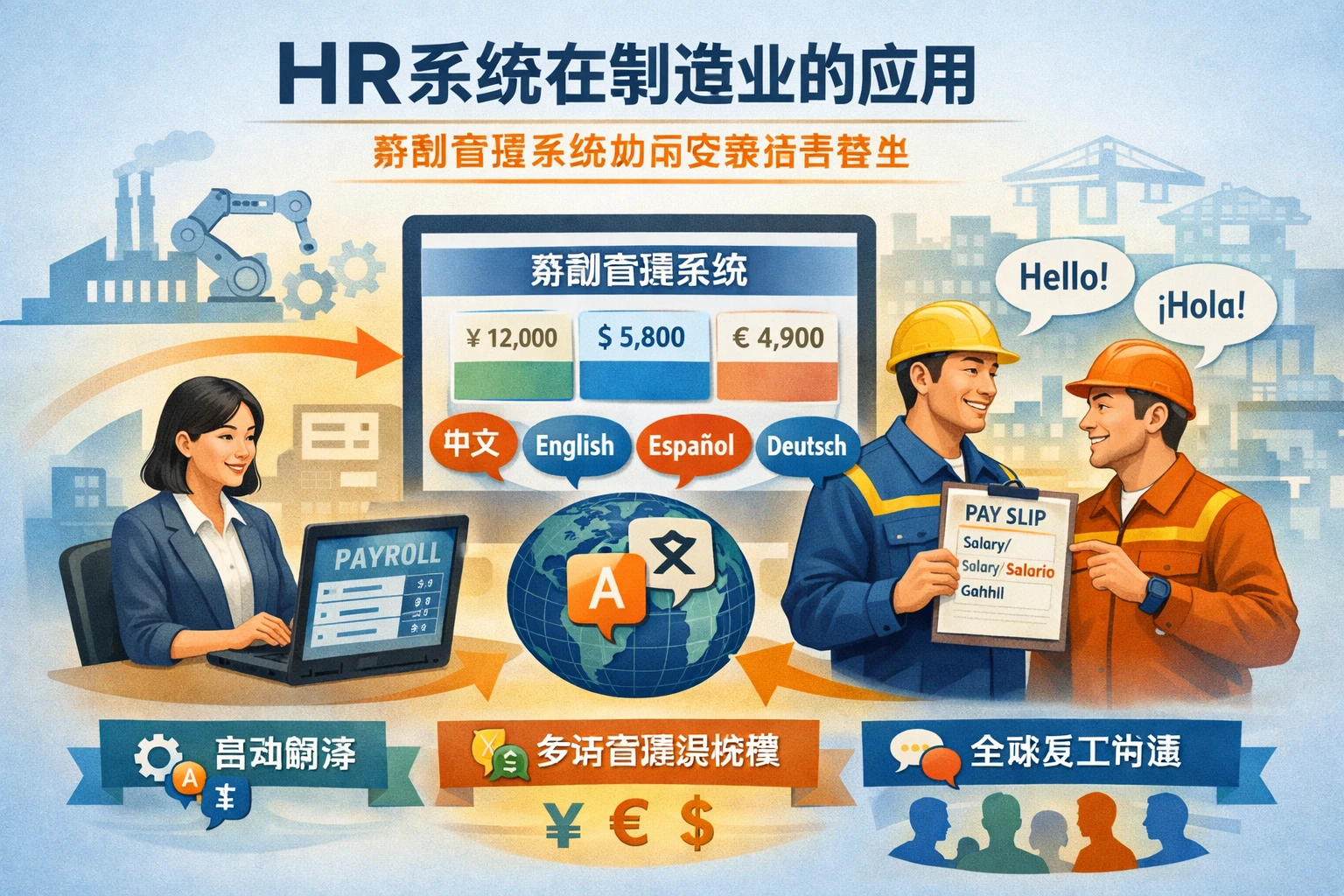 HR系统在制造业的应用：薪酬管理系统如何突破语言壁垒