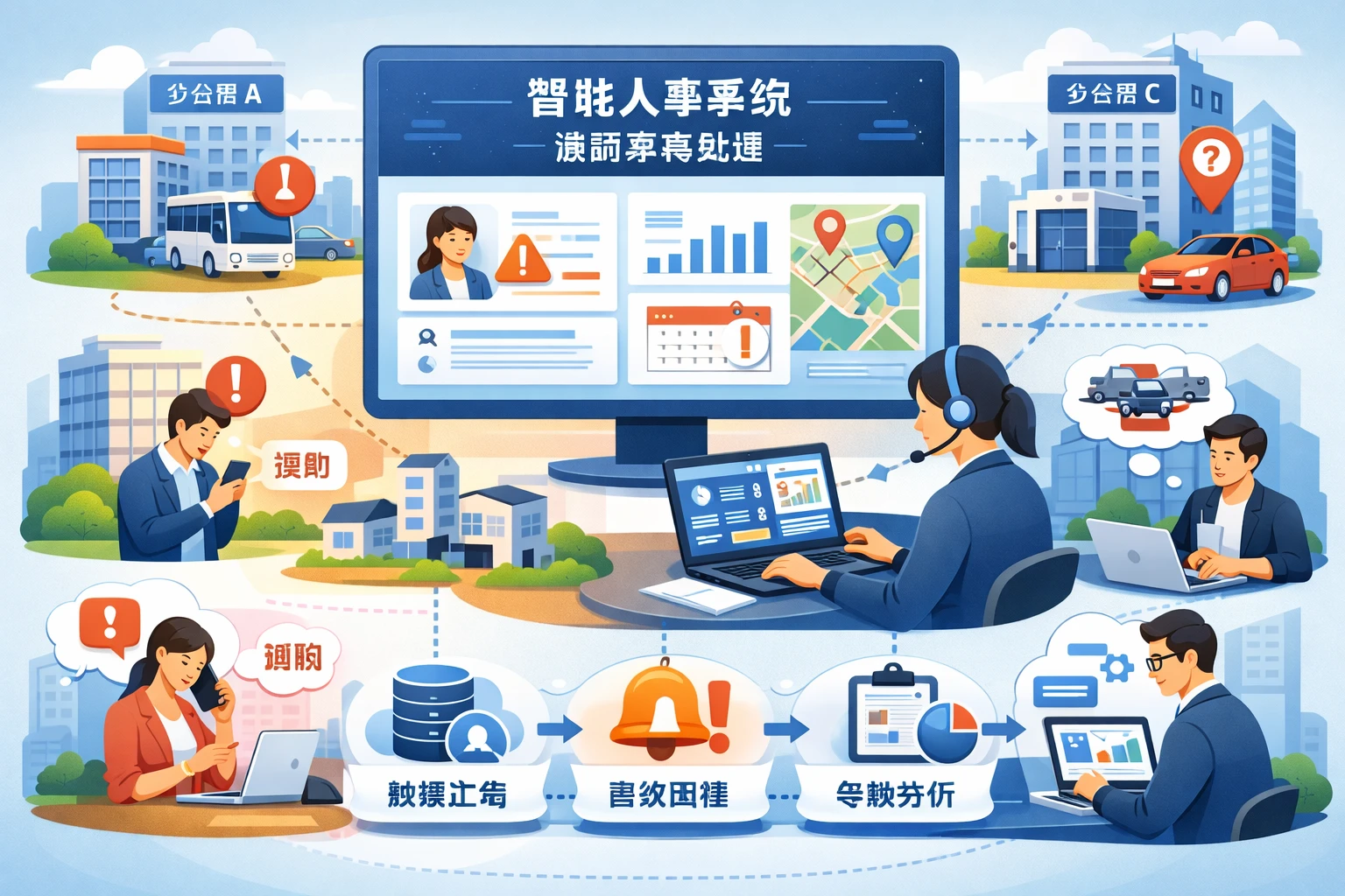 智能人事系统在多分支机构企业中处理通勤异常的人力资源信息化解决方案