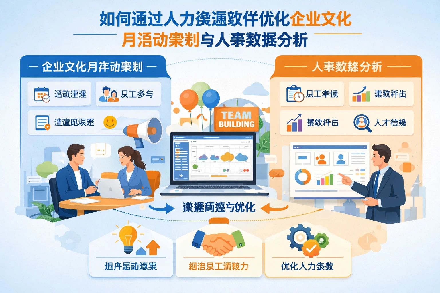 如何通过人力资源软件优化企业文化月活动策划与人事数据分析