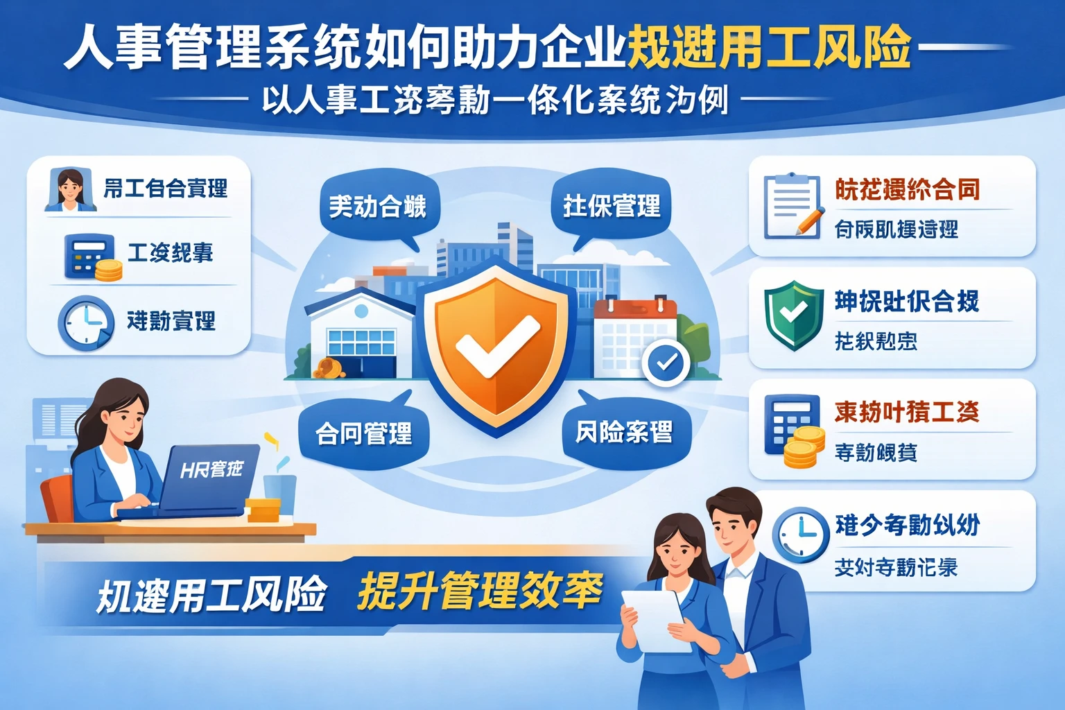 人事管理系统如何助力企业规避用工风险——以人事工资考勤一体化系统为例