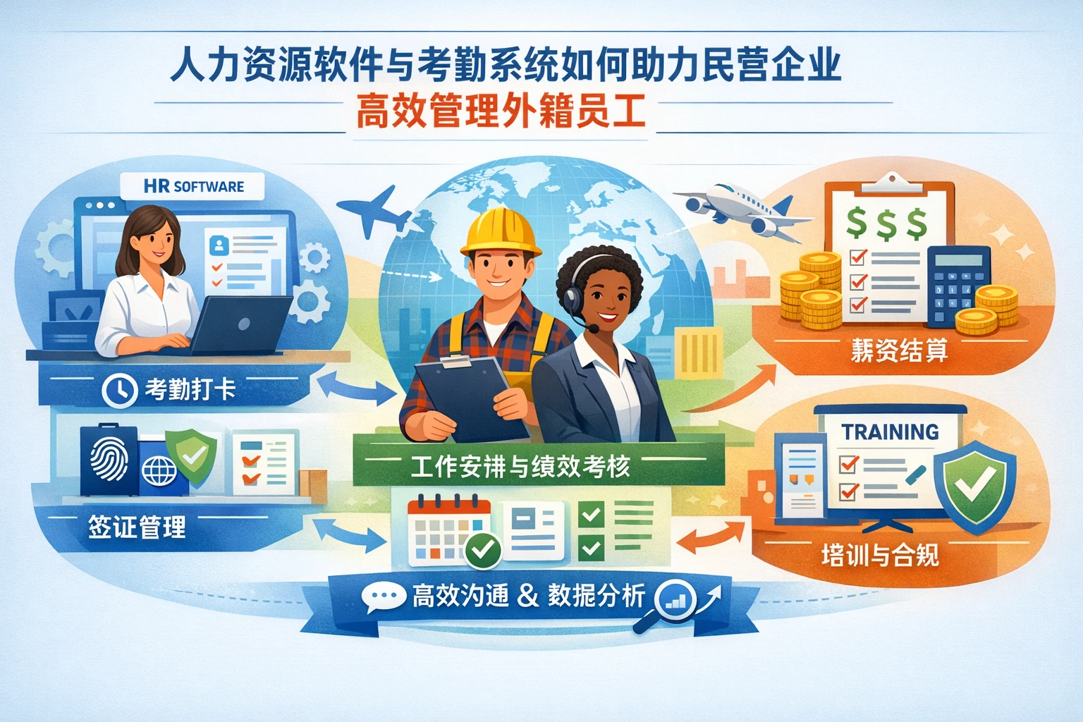 人力资源软件与考勤系统如何助力民营企业高效管理外籍员工