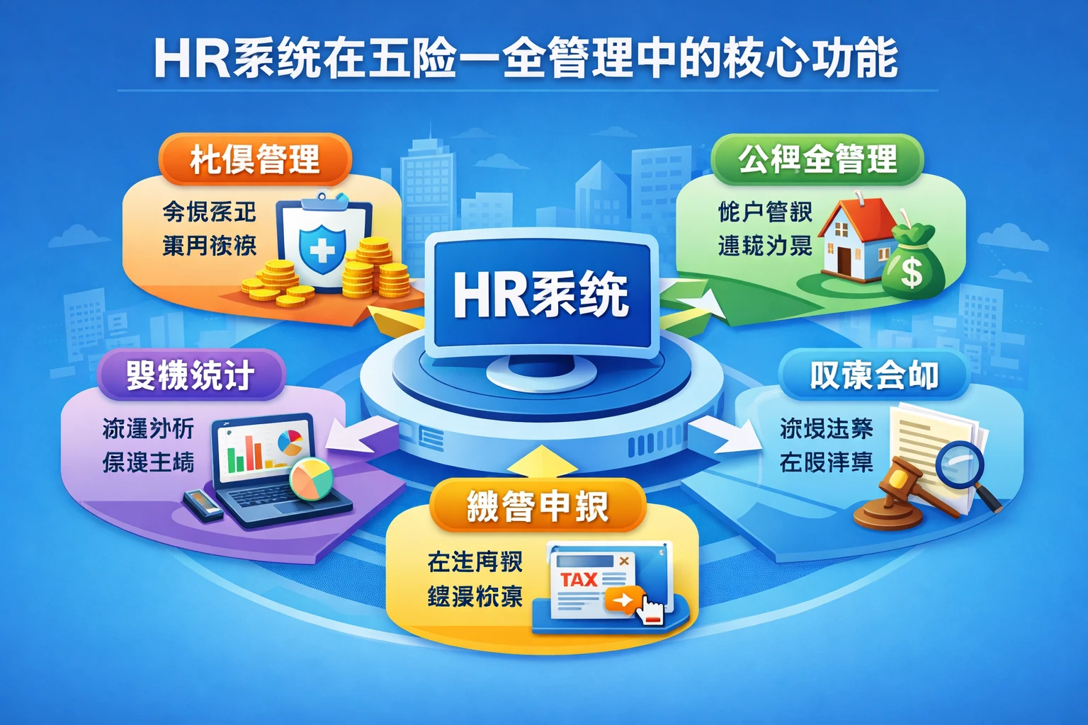 HR系统在五险一金管理中的核心功能