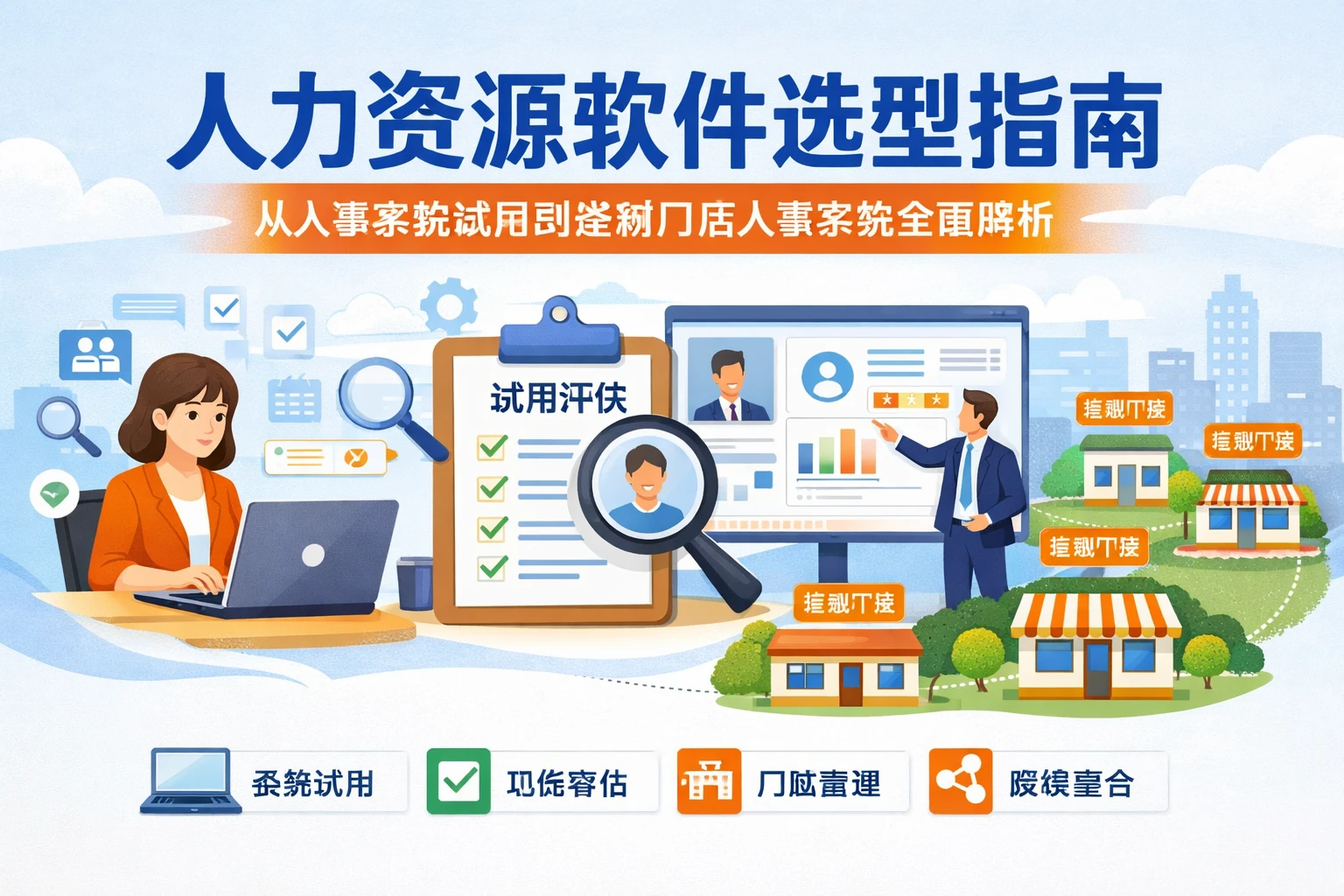 人力资源软件选型指南：从人事系统试用到连锁门店人事系统全面解析