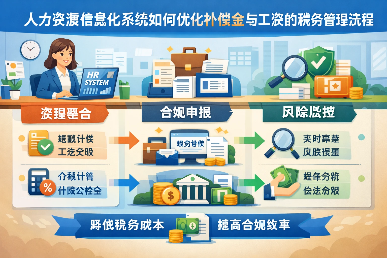 人力资源信息化系统如何优化补偿金与工资的税务管理流程