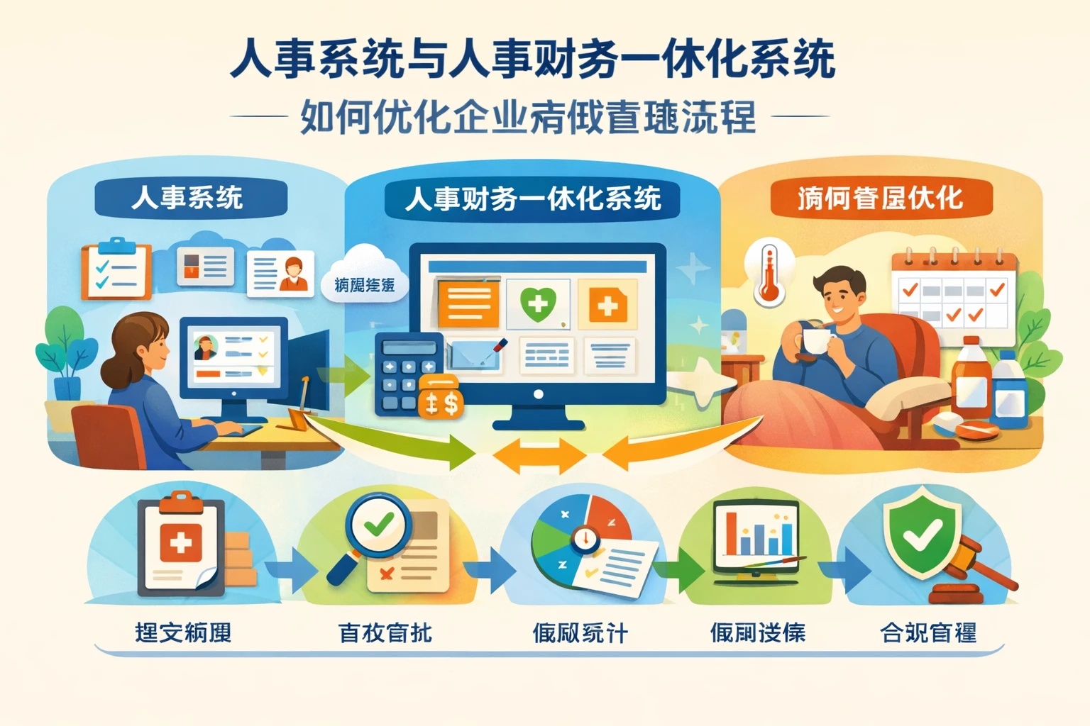 人事系统与人事财务一体化系统如何优化企业病假管理流程