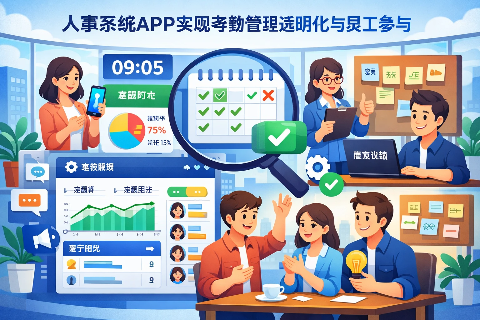 人事系统APP实现考勤管理透明化与员工参与