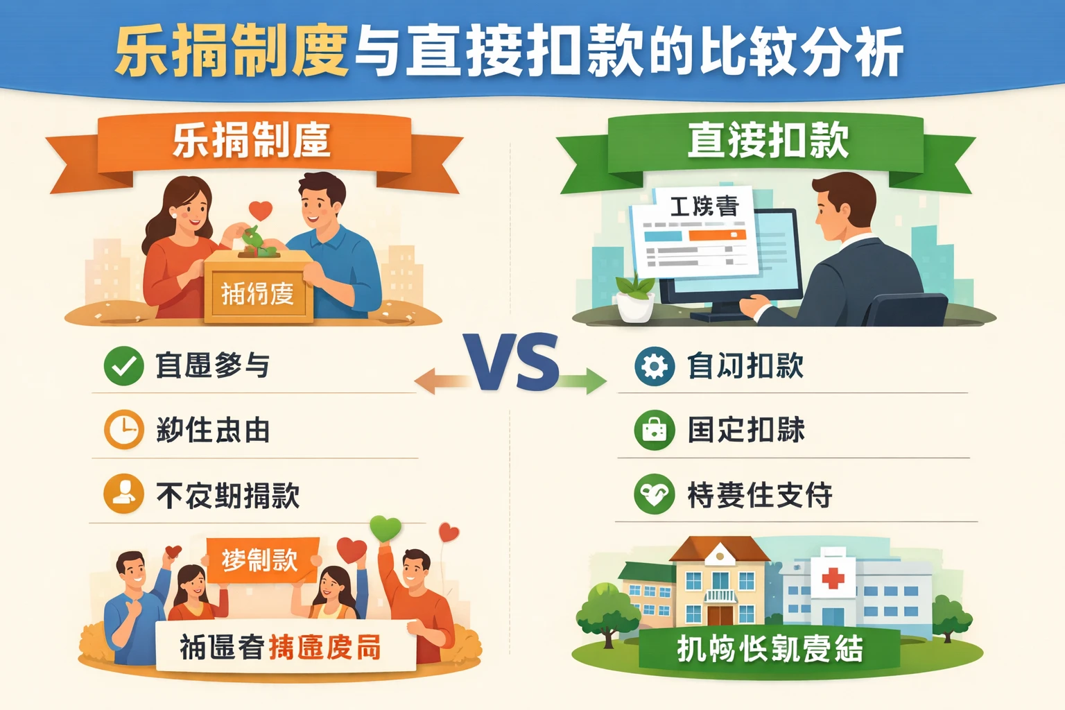 乐捐制度与直接扣款的比较分析