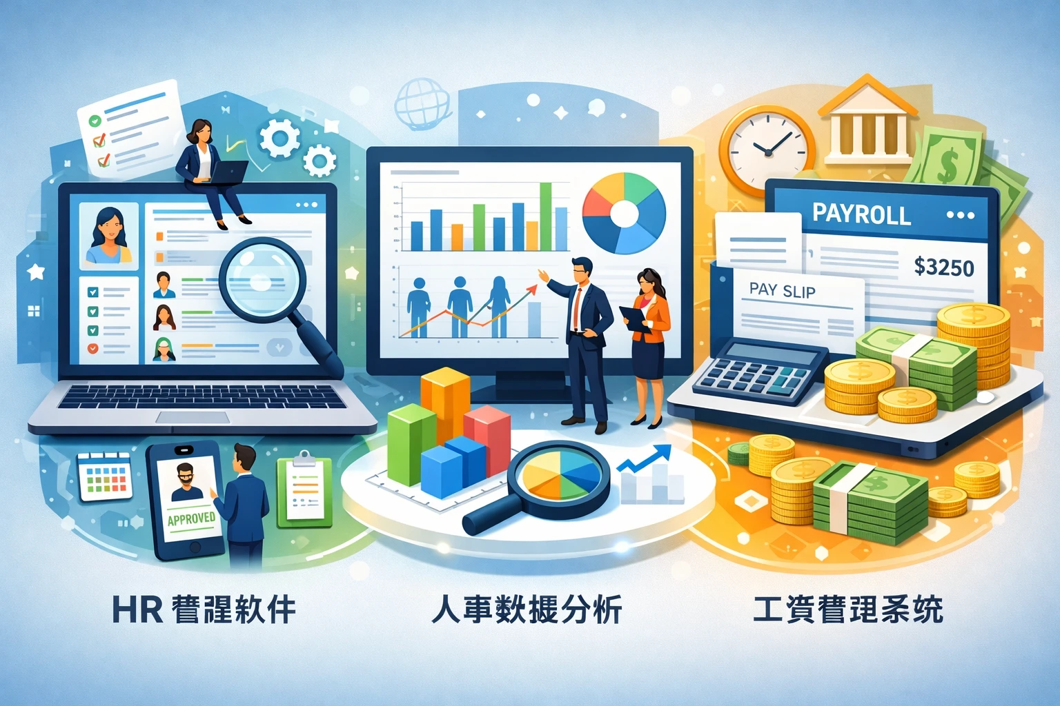 HR管理软件、人事数据分析系统与工资管理系统：现代企业人力资源管理的三大支柱