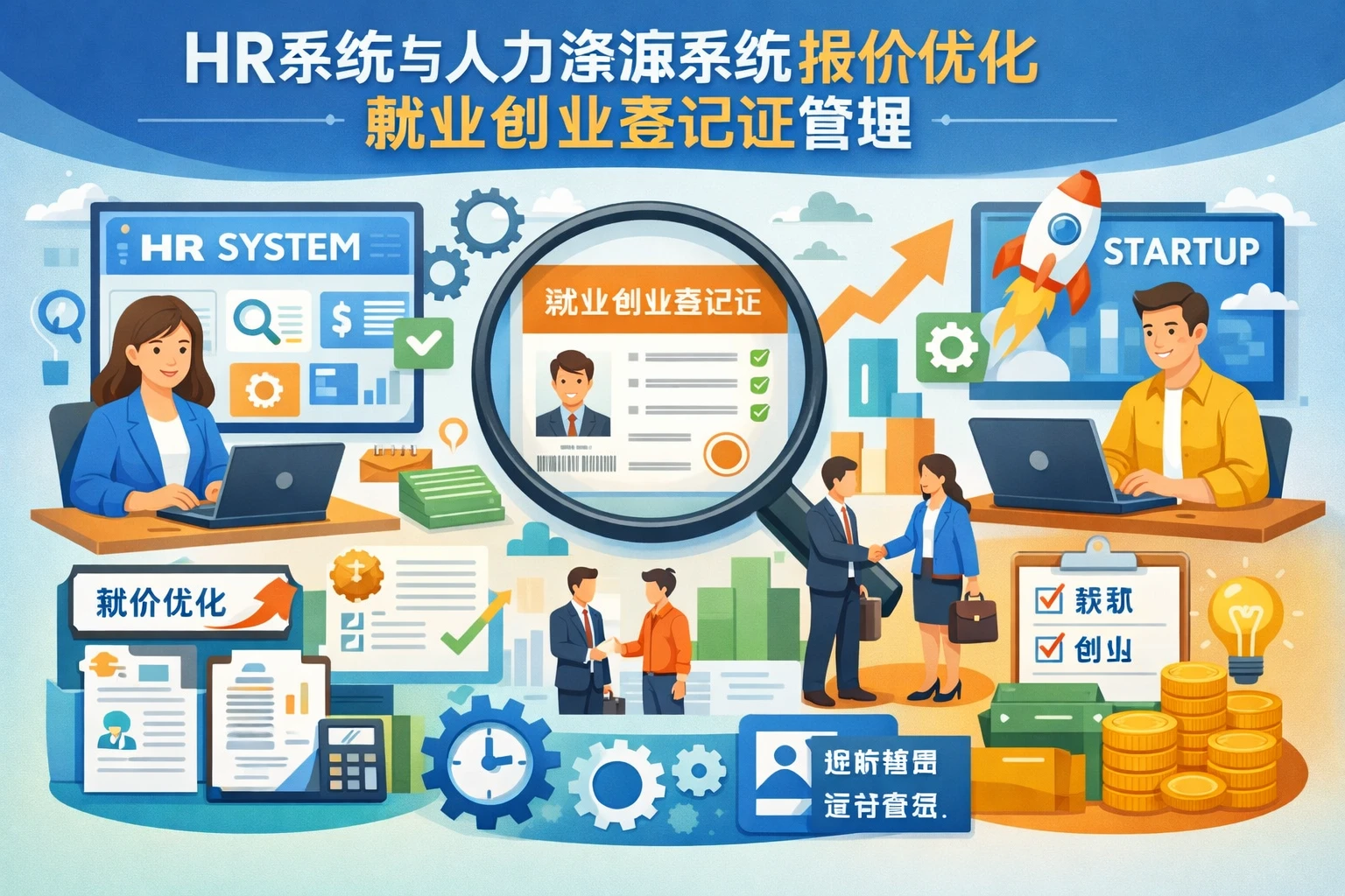 HR系统与人力资源系统报价优化就业创业登记证管理