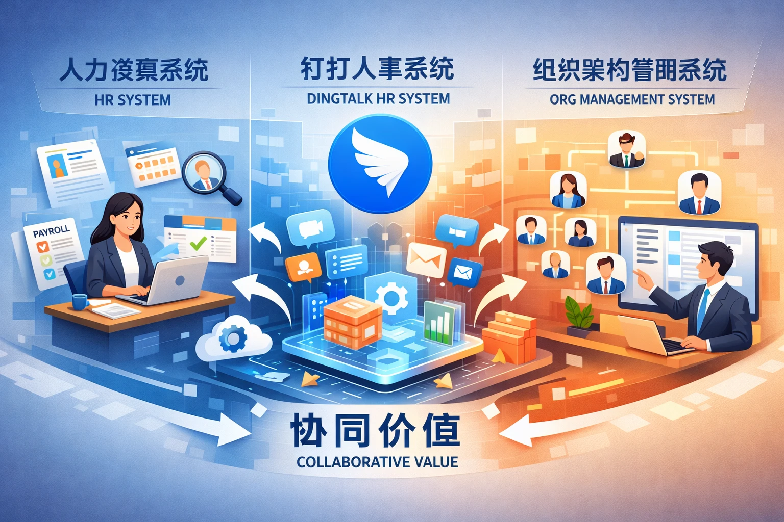 人力资源系统、钉钉人事系统与组织架构管理系统的协同价值
