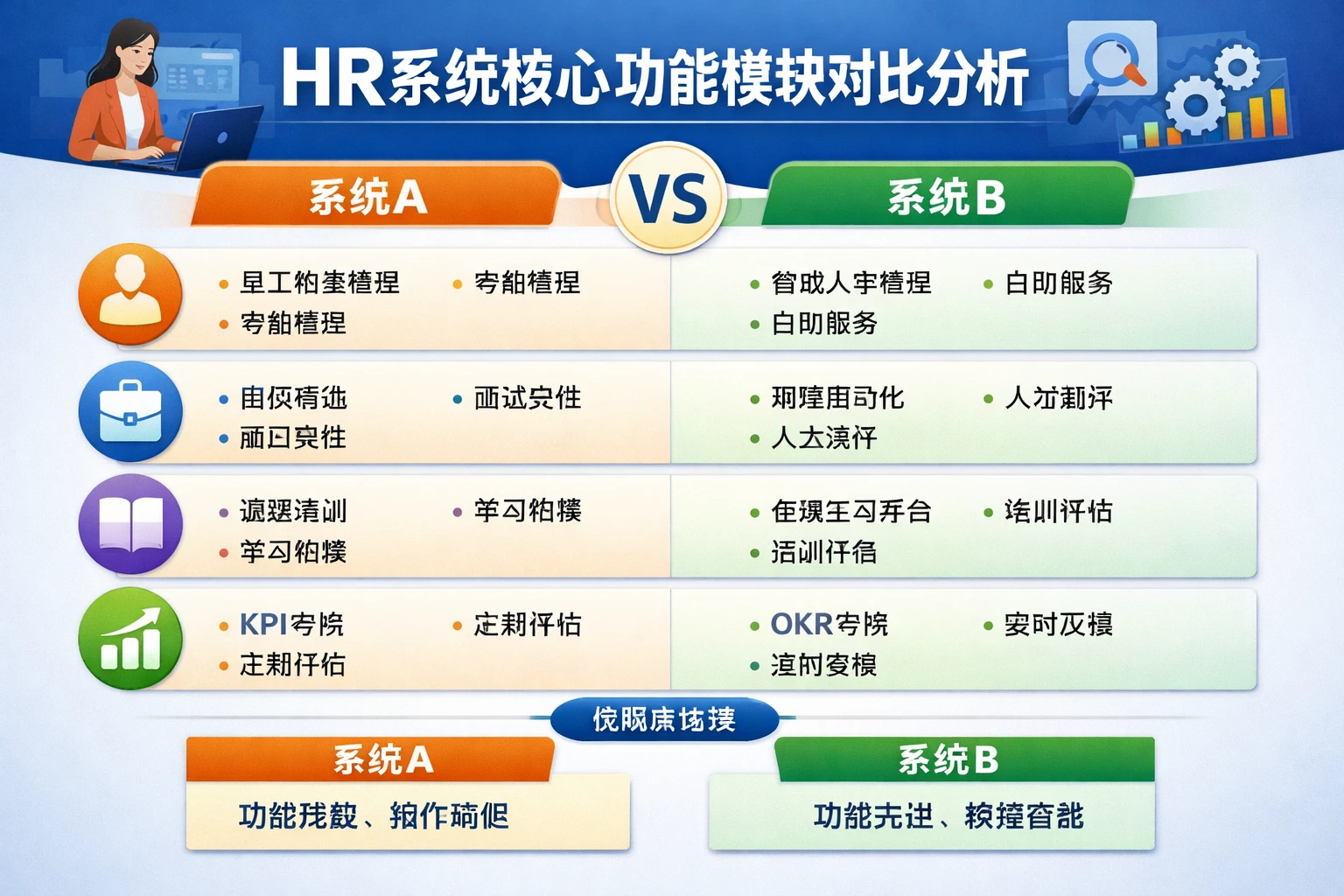 HR系统核心功能模块对比分析