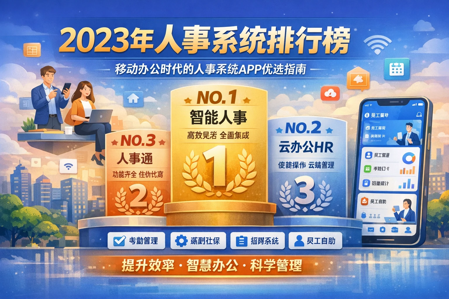 2023年人事系统排行榜:移动办公时代的人事系统APP优选指南