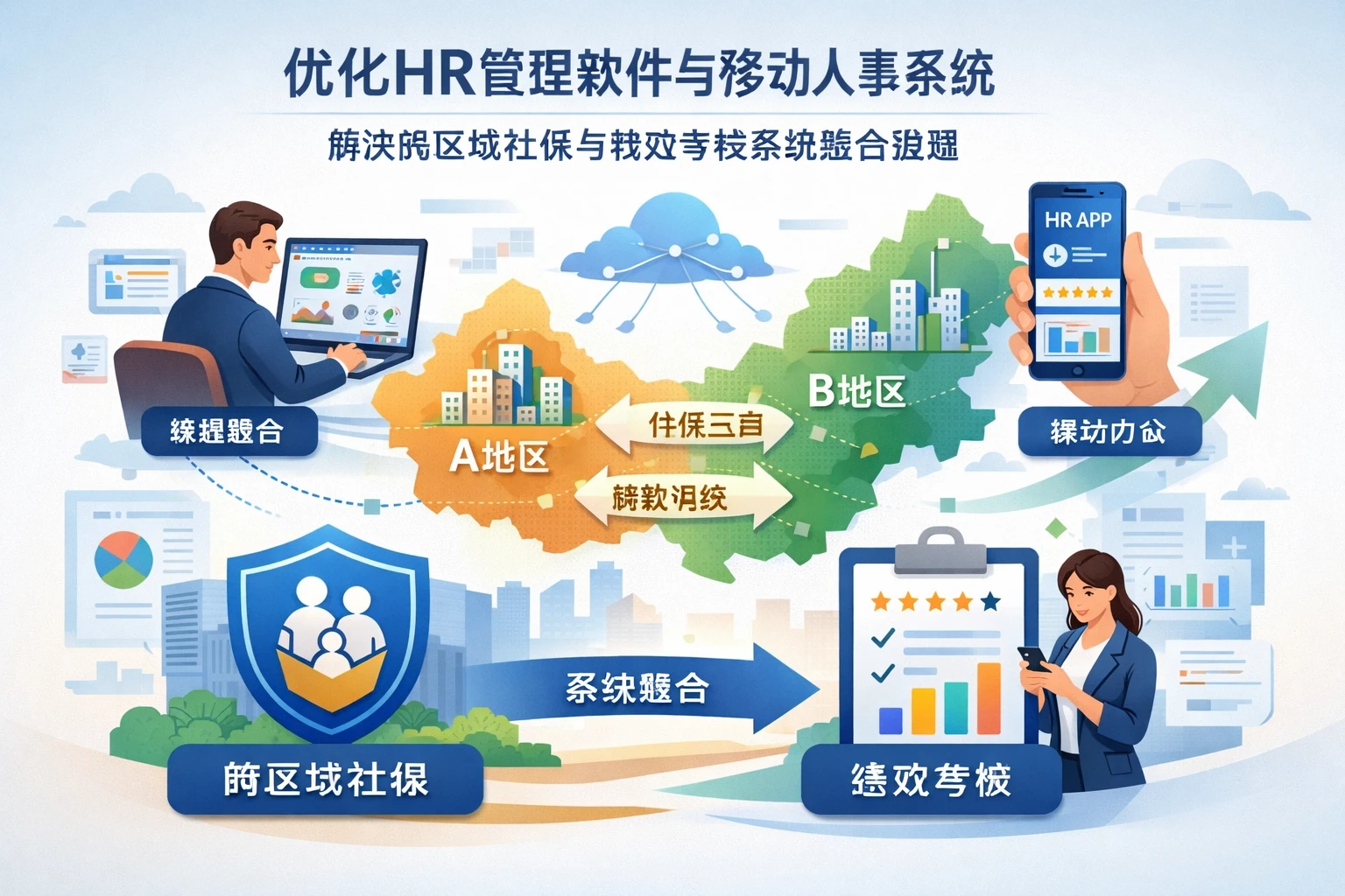 优化HR管理软件与移动人事系统，解决跨区域社保与绩效考核系统整合难题