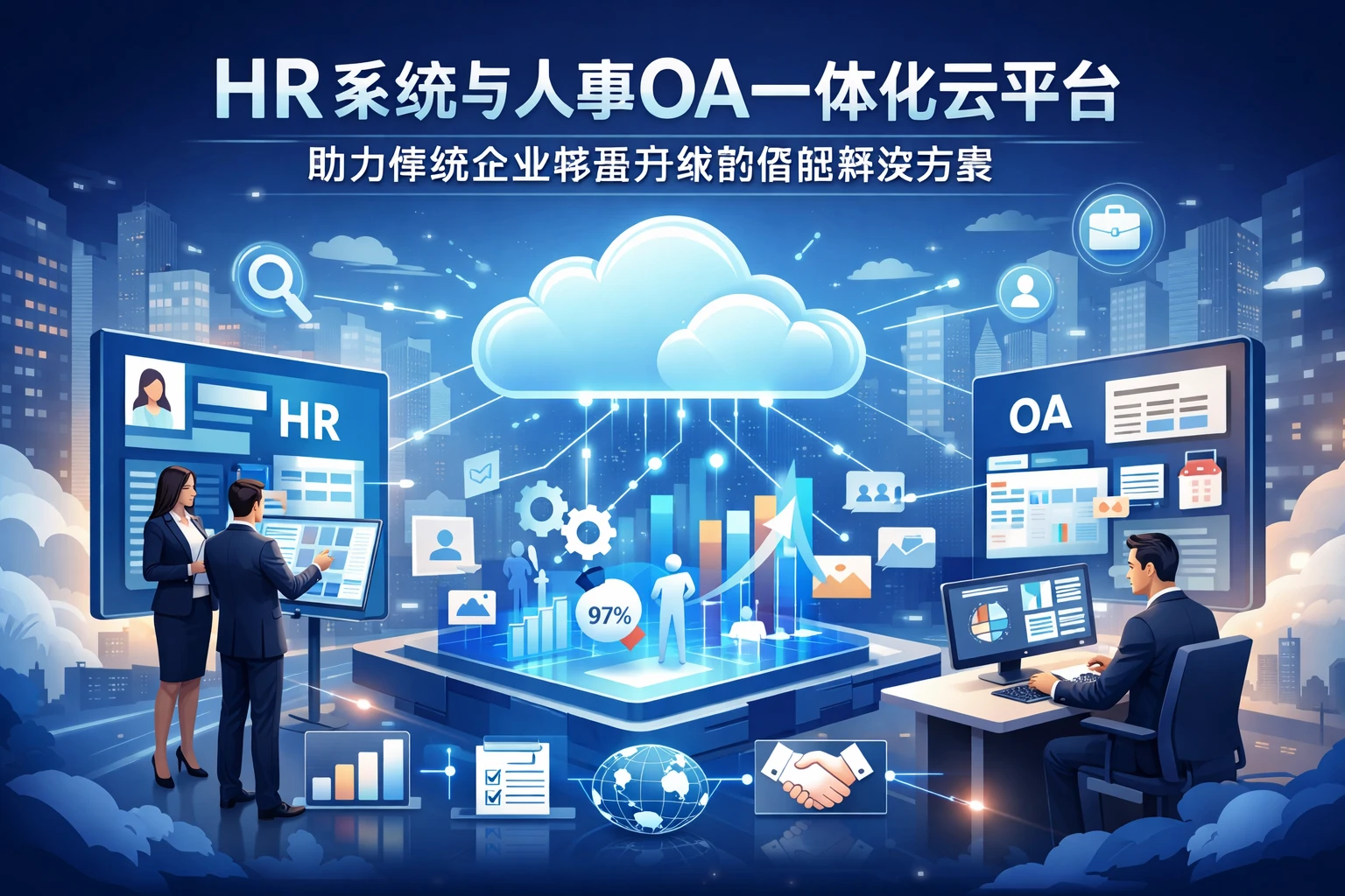 HR系统与人事OA一体化云平台：助力传统企业转型升级的智能解决方案