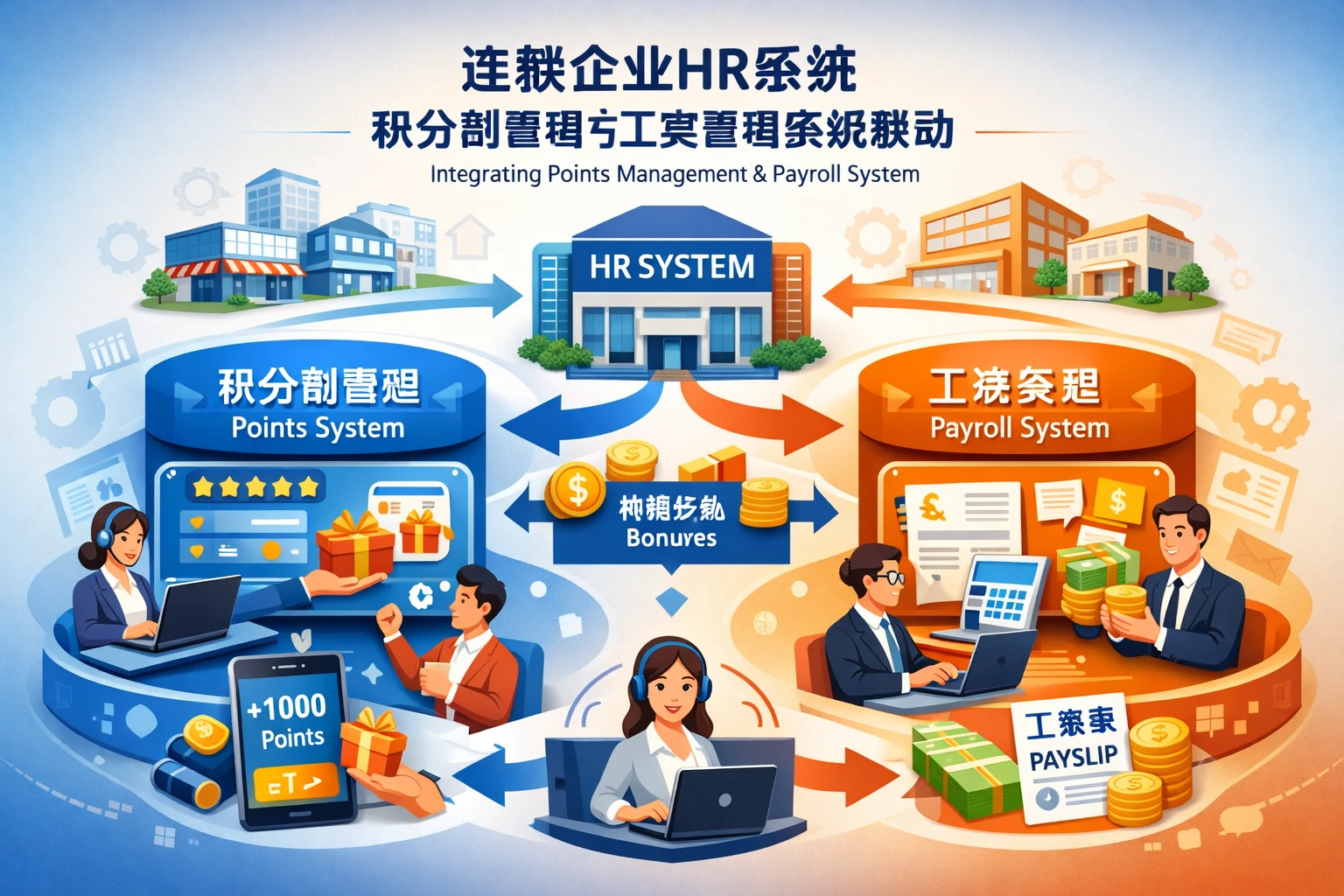 连锁企业HR系统如何通过人力资源信息化系统实现积分制管理与工资管理系统联动