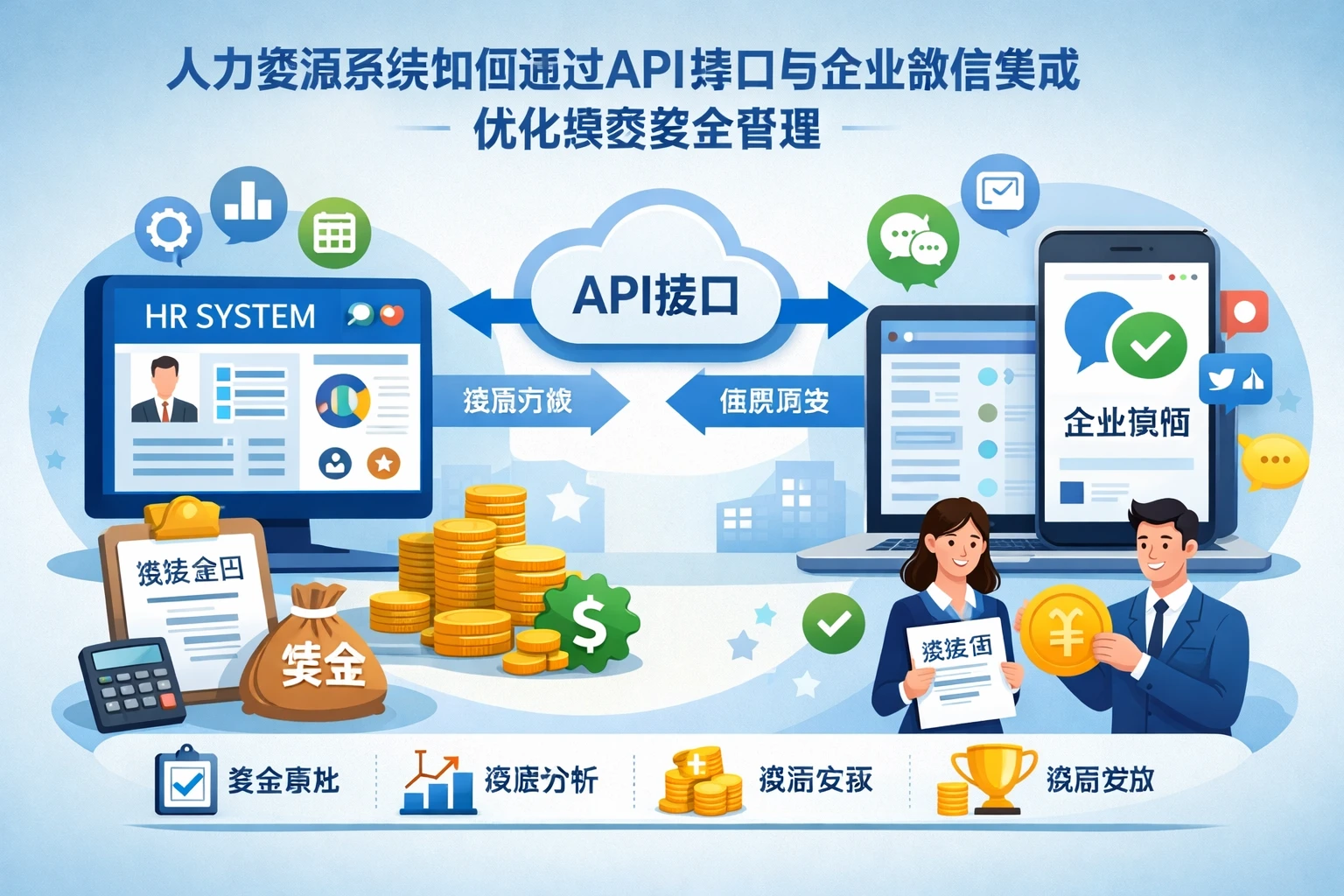 人力资源系统如何通过API接口与企业微信集成优化续签奖金管理